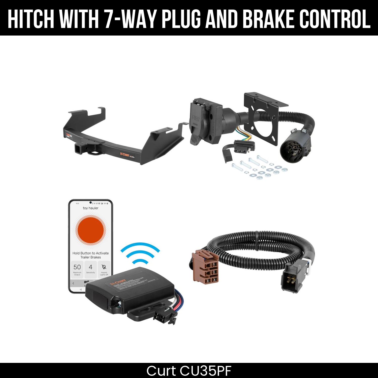 Trailer Hitch , 7-Way , Echo Under-Dash Brake Control