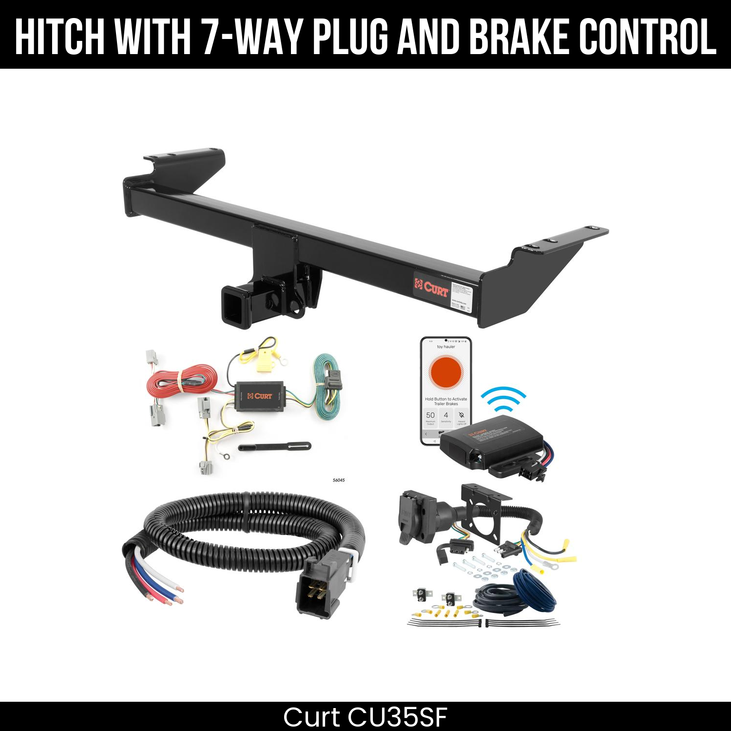Trailer Hitch , 7-Way , Echo Under-Dash Brake Control
