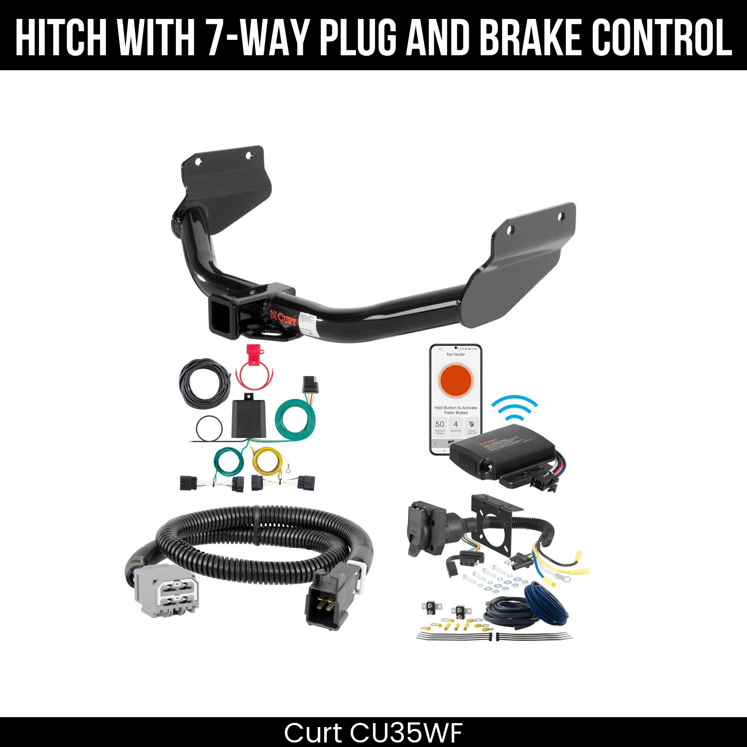 Trailer Hitch , 7-Way , Echo Under-Dash Brake Control