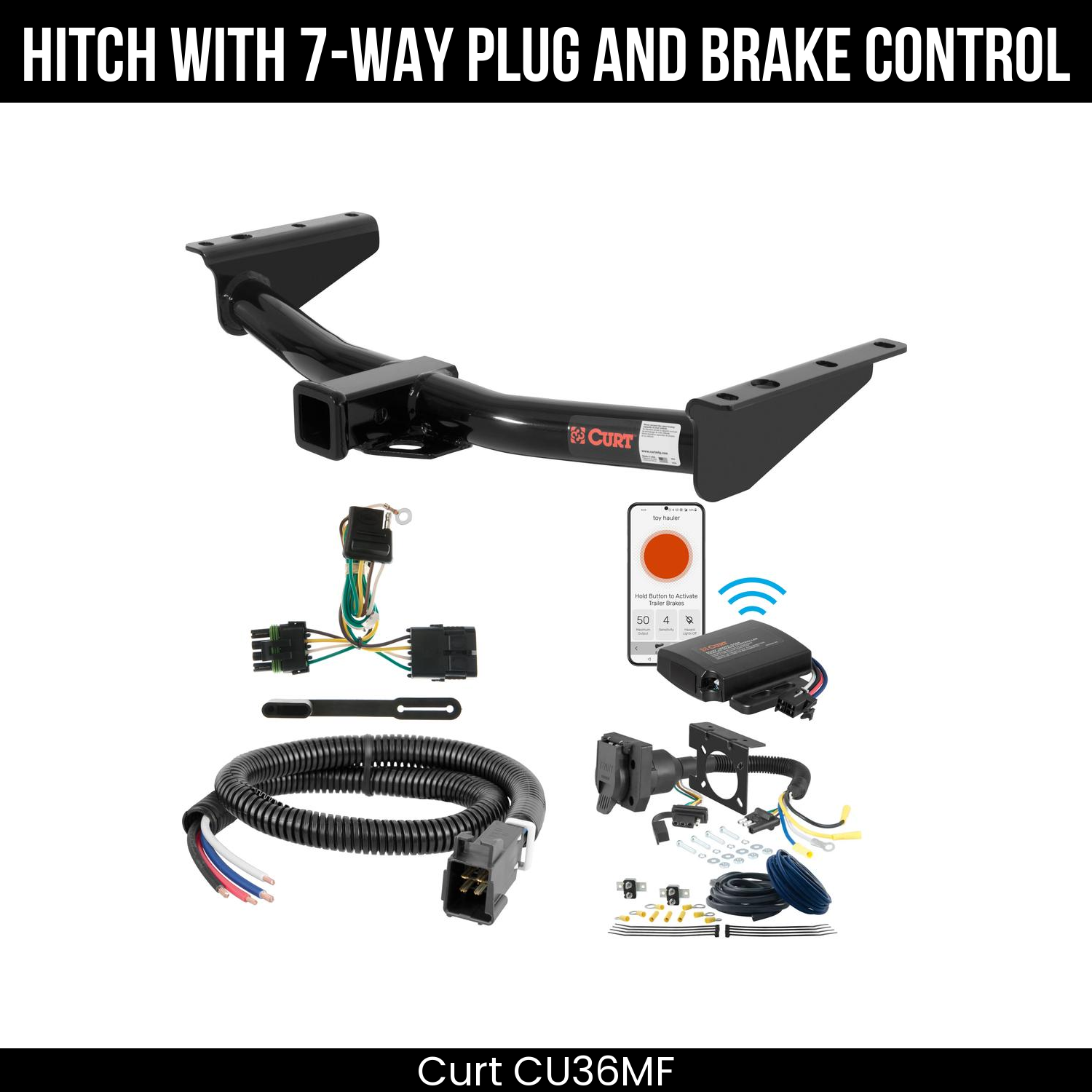 Trailer Hitch , 7-Way , Echo Under-Dash Brake Control