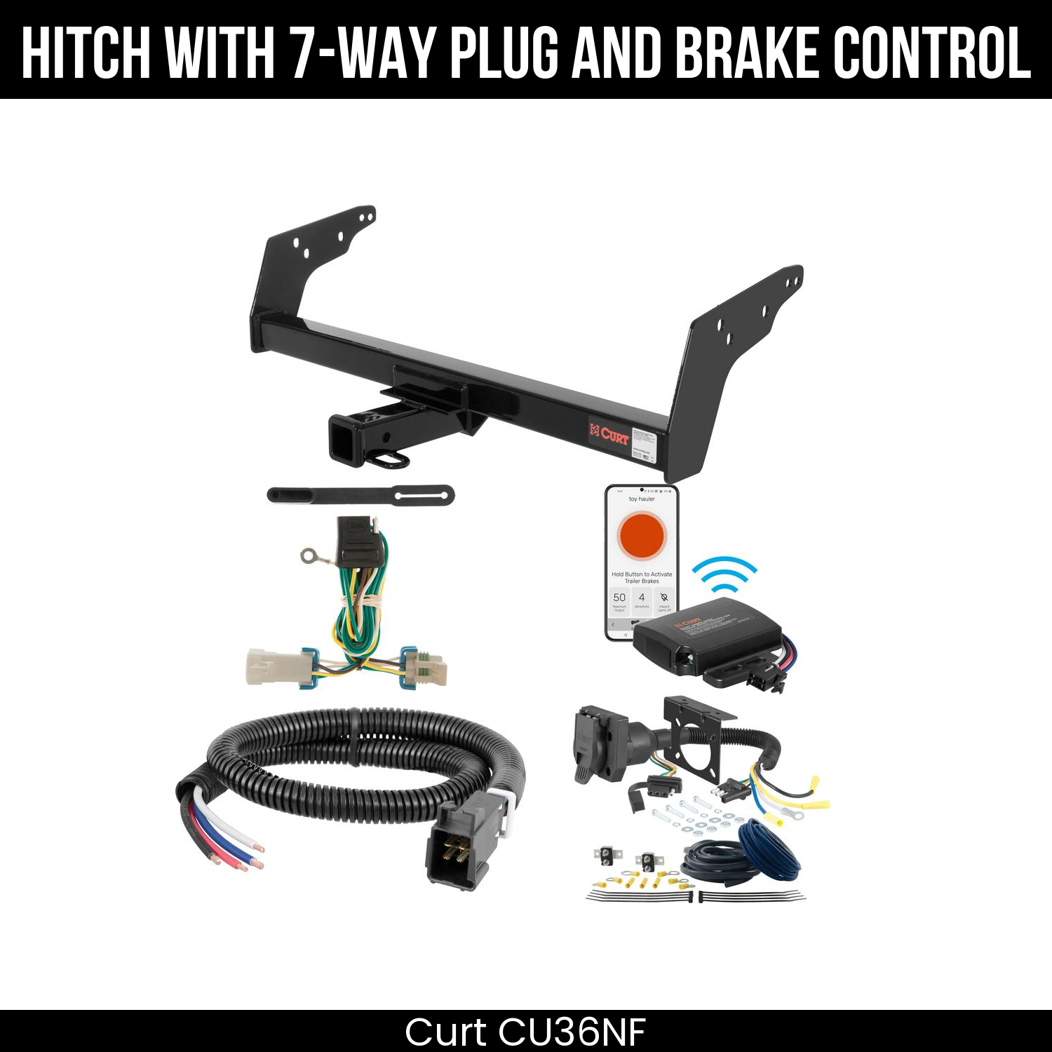 Trailer Hitch , 7-Way , Echo Under-Dash Brake Control