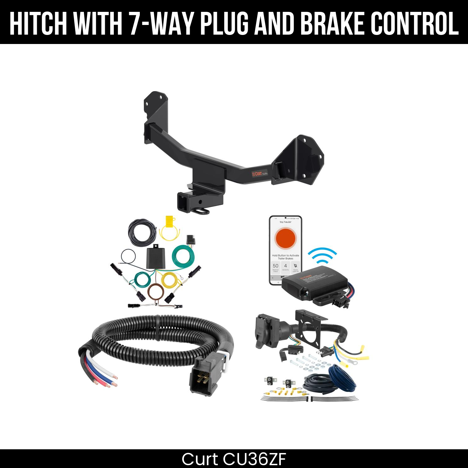 Trailer Hitch , 7-Way , Echo Under-Dash Brake Control