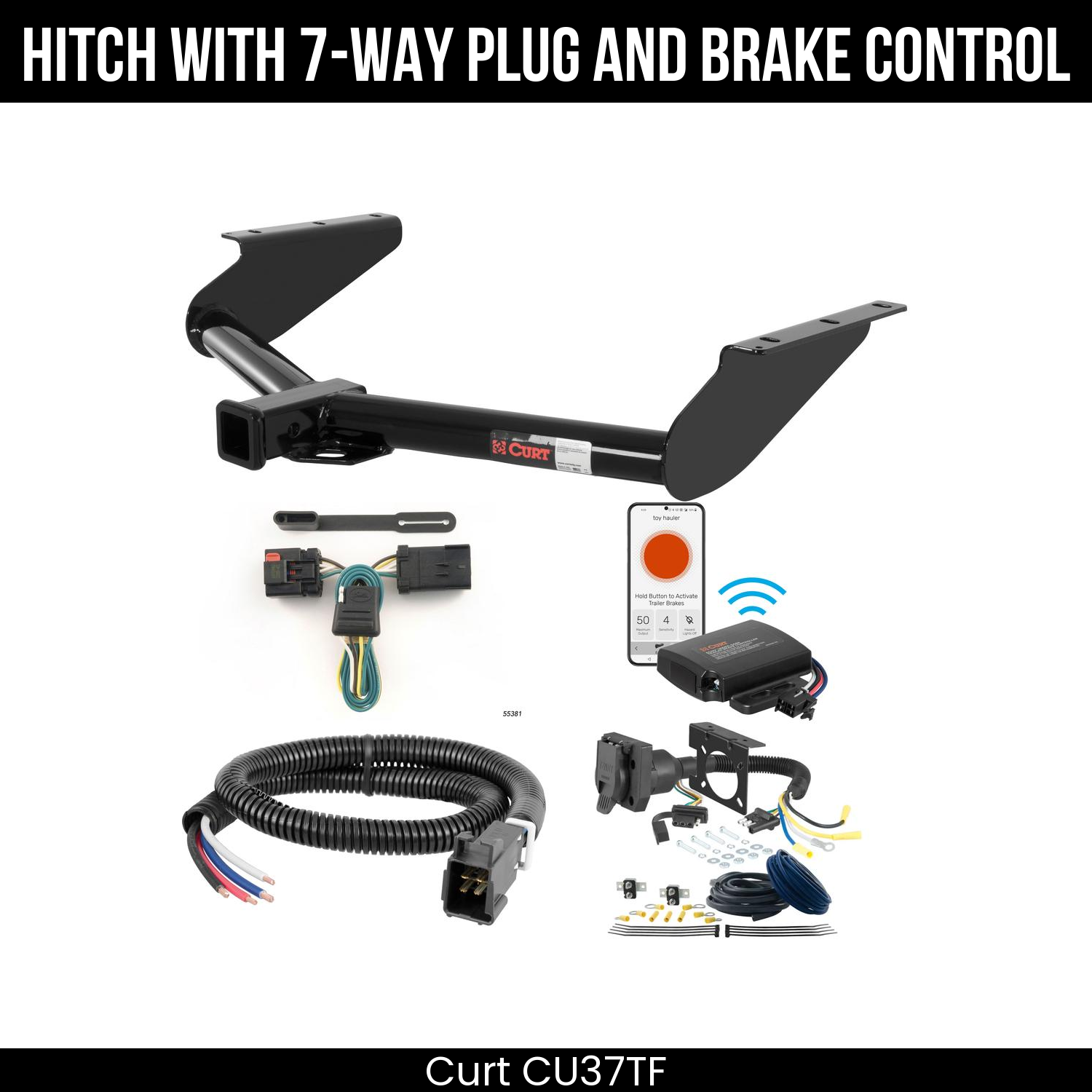 Trailer Hitch , 7-Way , Echo Under-Dash Brake Control