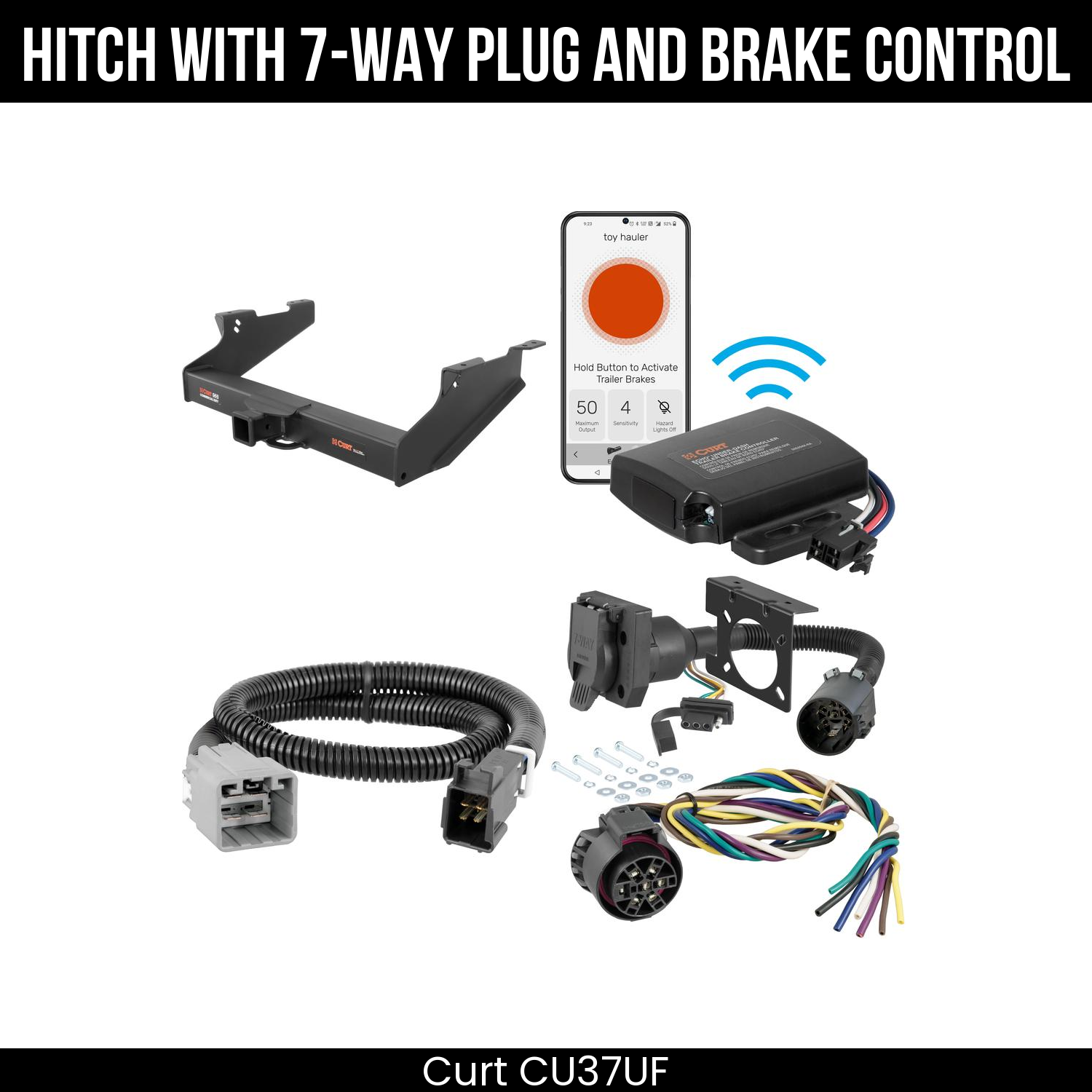 Trailer Hitch , 7-Way , Echo Under-Dash Brake Control