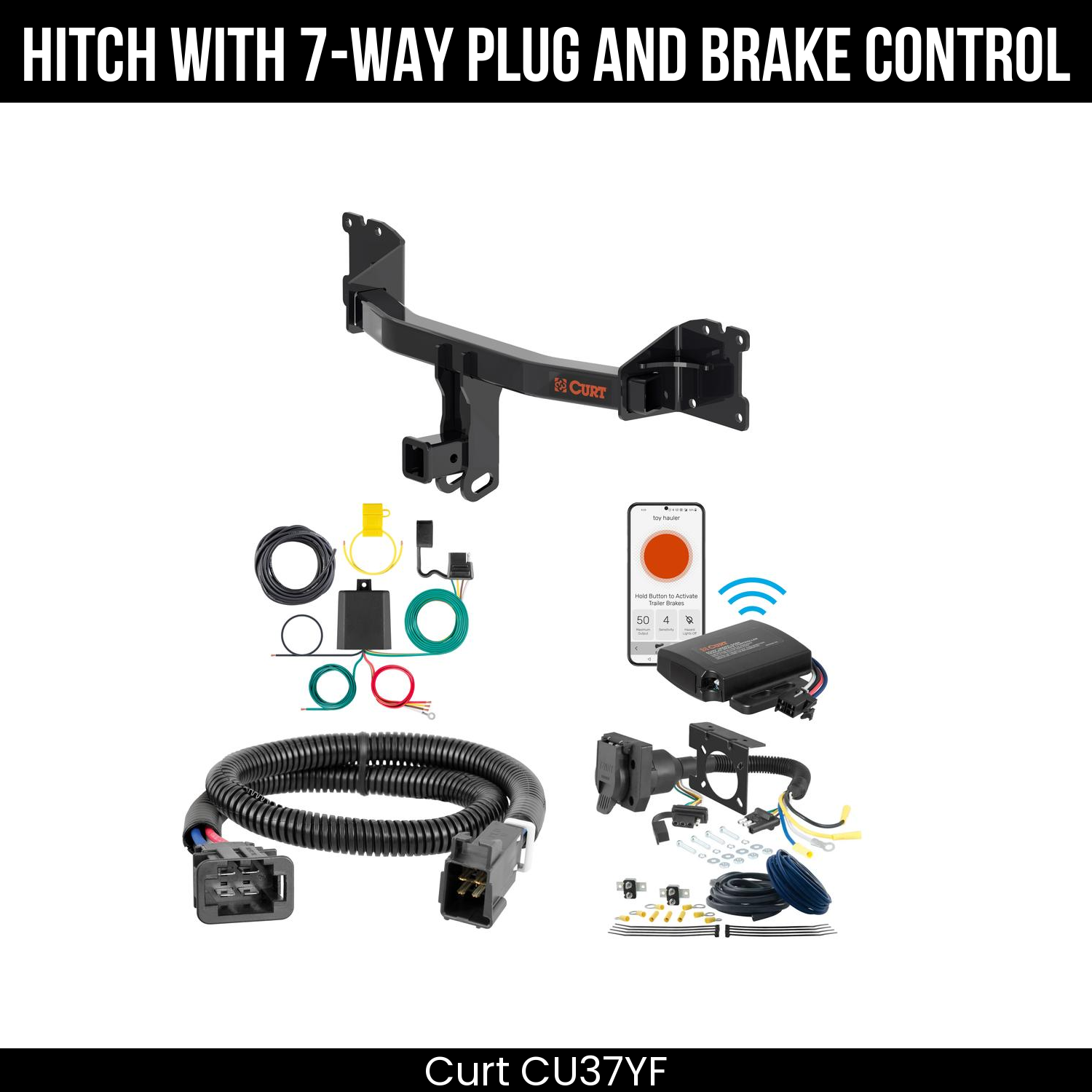 Trailer Hitch , 7-Way , Echo Under-Dash Brake Control