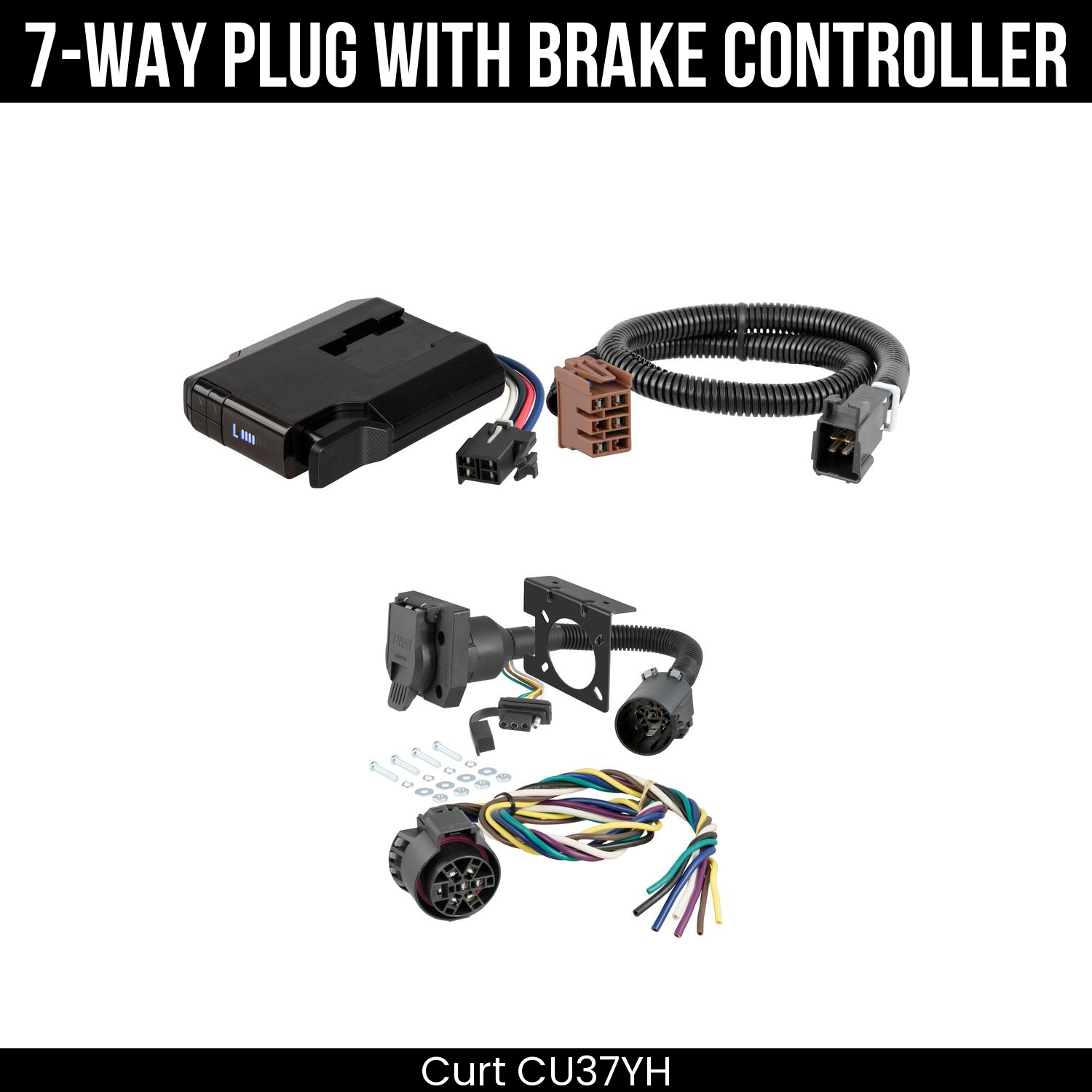 Trailer Wiring 7-Way Plug w/ Bracket , Venturer Brake Control