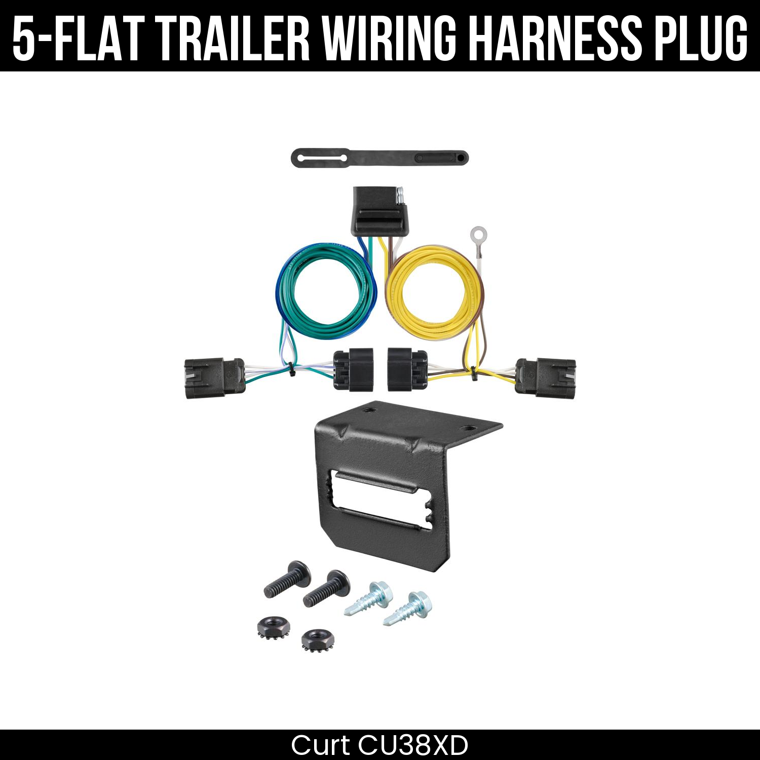 Trailer Wiring 5-Flat Plug w/ Bracket