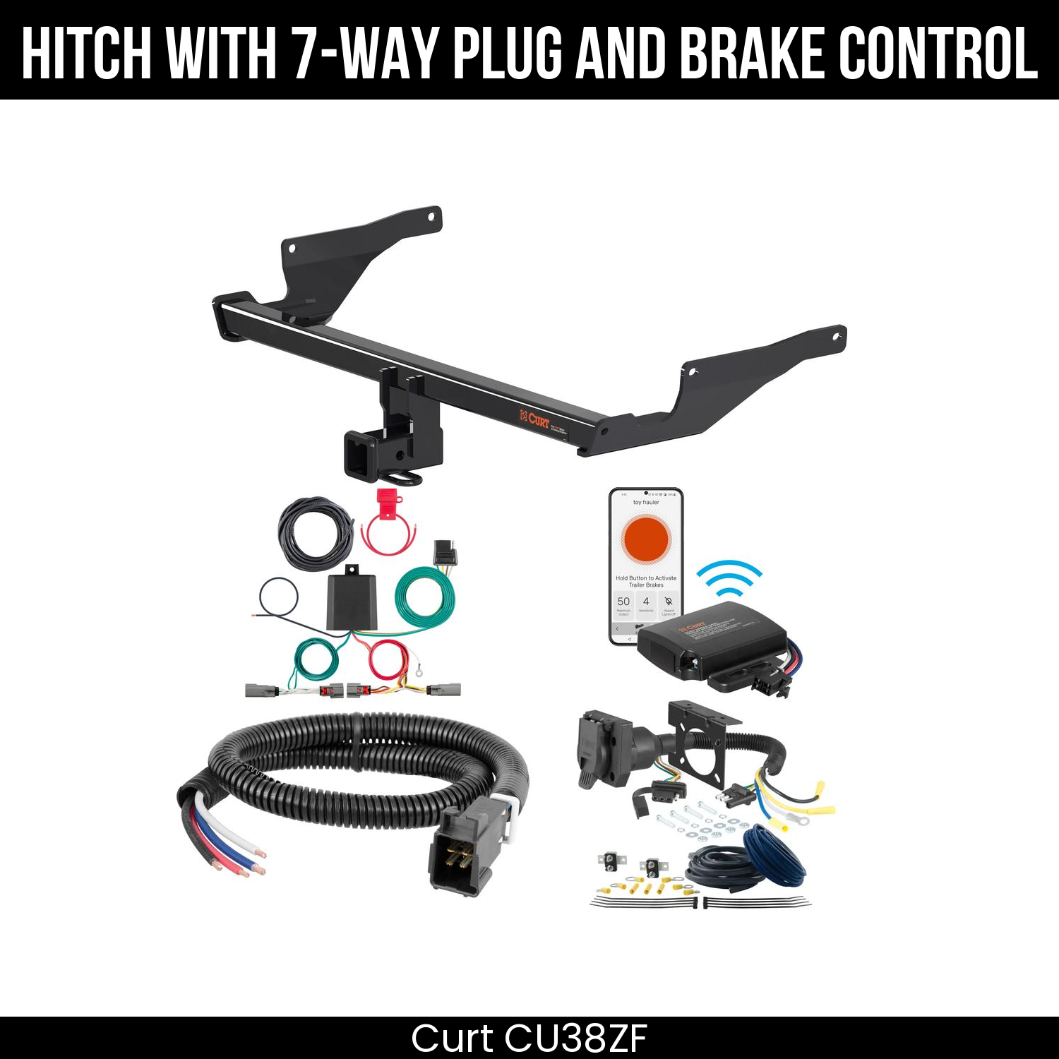 Trailer Hitch , 7-Way , Echo Under-Dash Brake Control