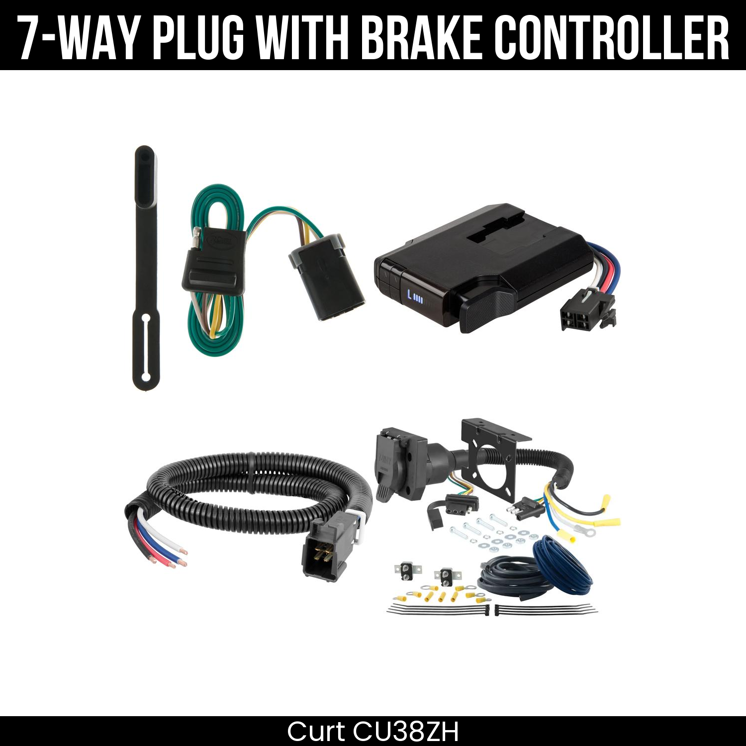 Trailer Wiring 7-Way Plug w/ Bracket , Venturer Brake Control