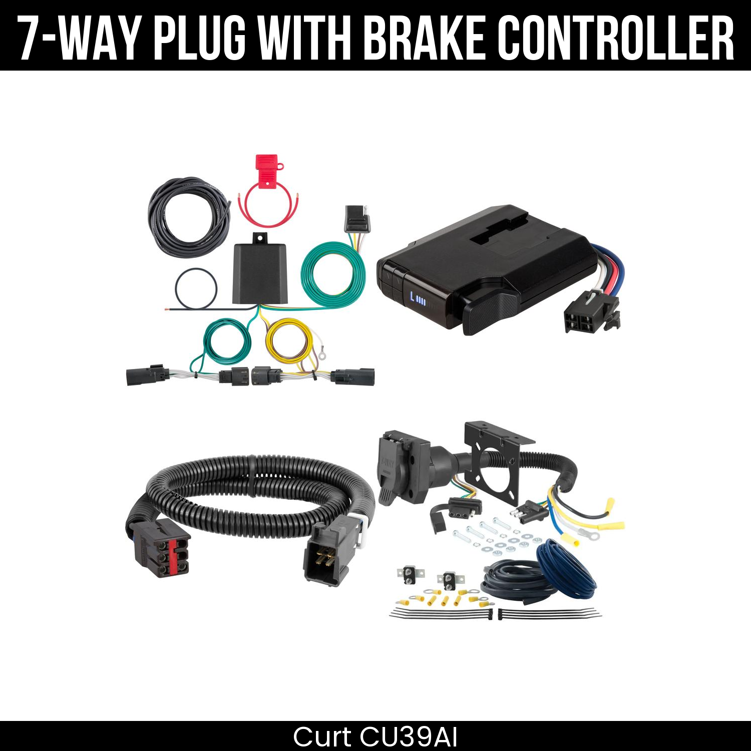 Trailer Wiring 7-Way Plug w/ Bracket , Venturer Brake Control