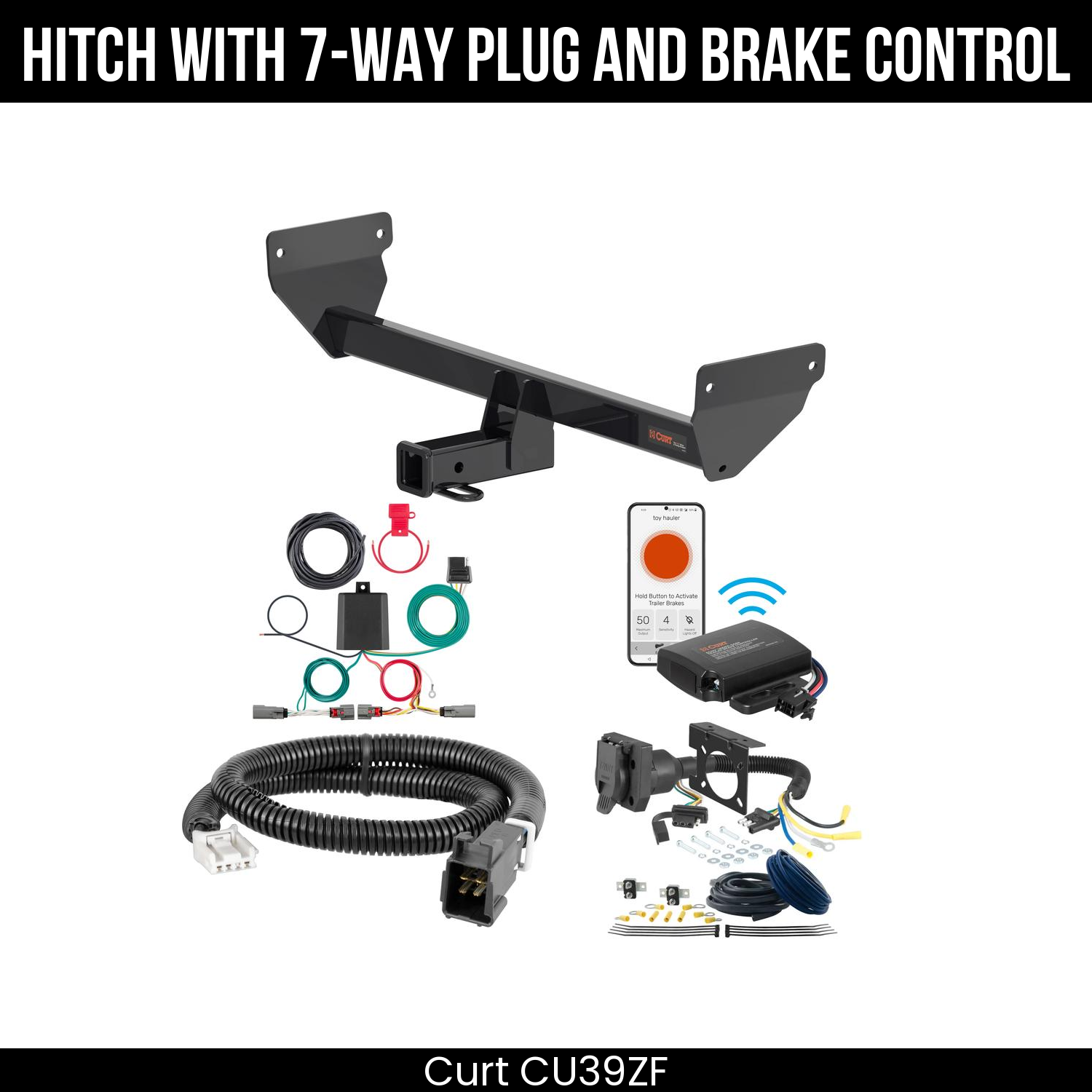 Trailer Hitch , 7-Way , Echo Under-Dash Brake Control