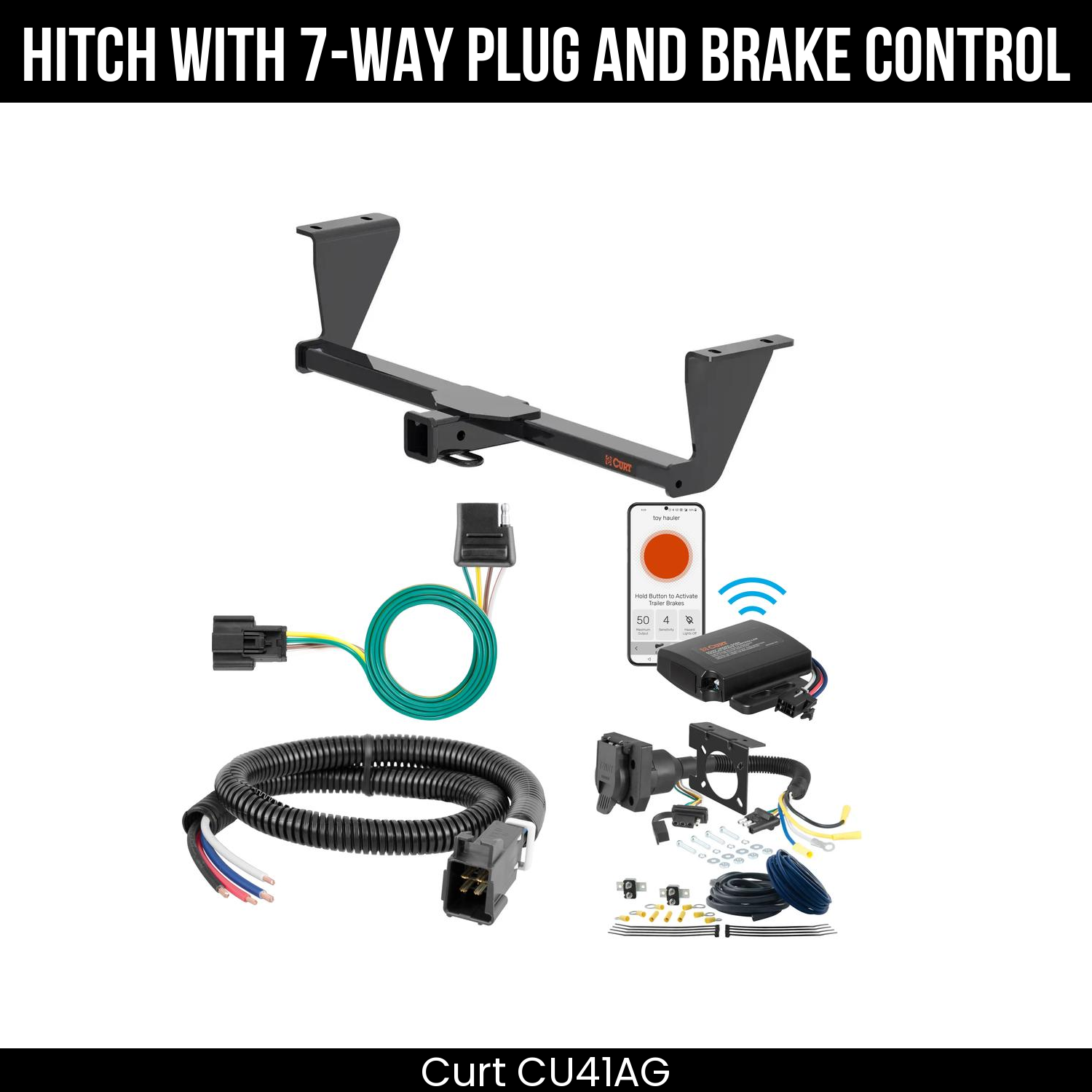Trailer Hitch , 7-Way , Echo Under-Dash Brake Control