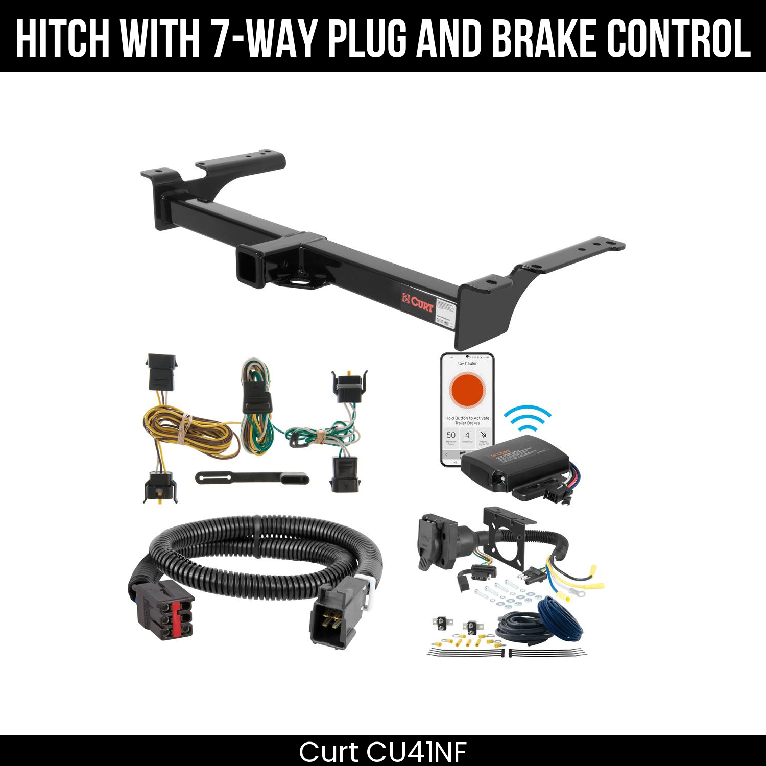 Trailer Hitch , 7-Way , Echo Under-Dash Brake Control