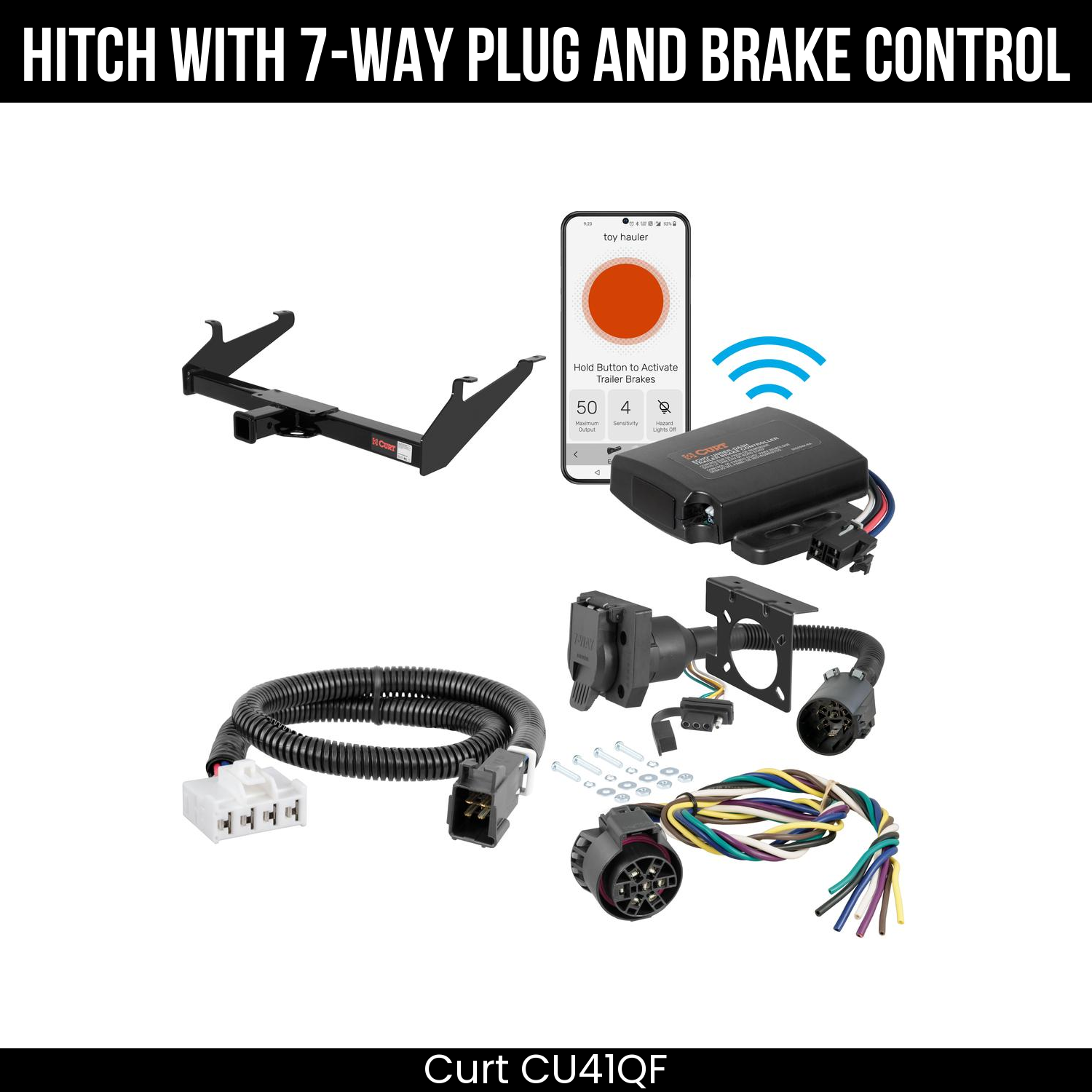 Trailer Hitch , 7-Way , Echo Under-Dash Brake Control