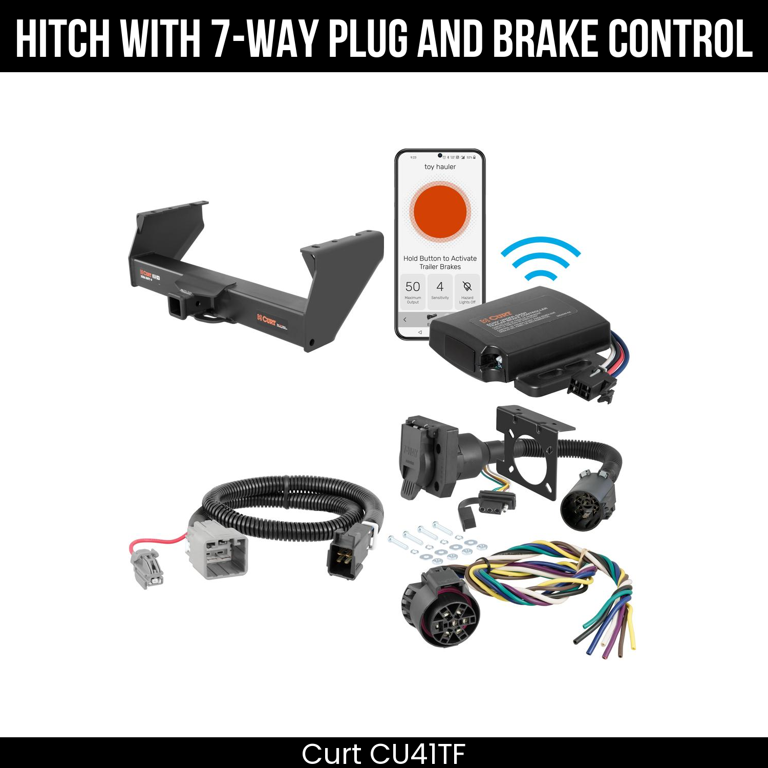 Trailer Hitch , 7-Way , Echo Under-Dash Brake Control