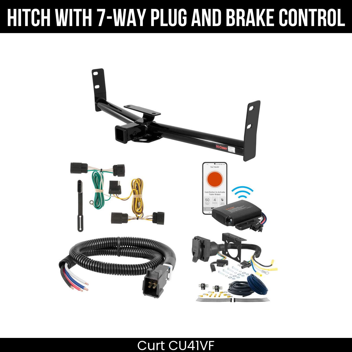 Trailer Hitch , 7-Way , Echo Under-Dash Brake Control