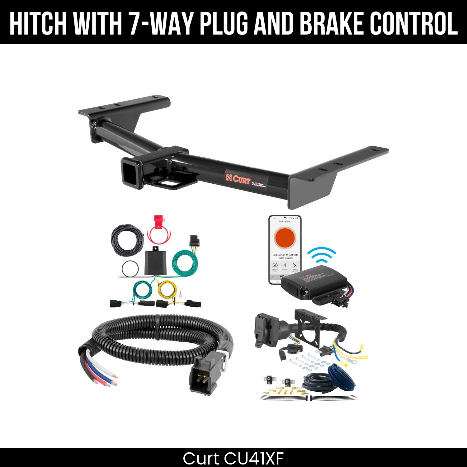 Trailer Hitch , 7-Way , Echo Under-Dash Brake Control