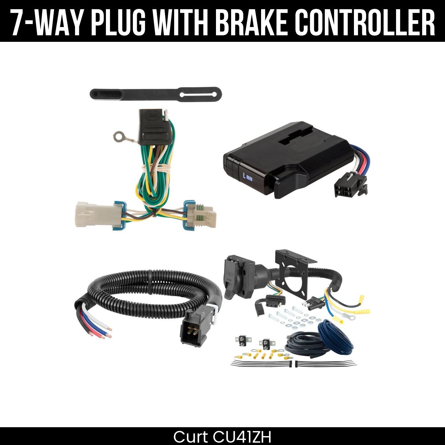 Trailer Wiring 7-Way Plug w/ Bracket , Venturer Brake Control