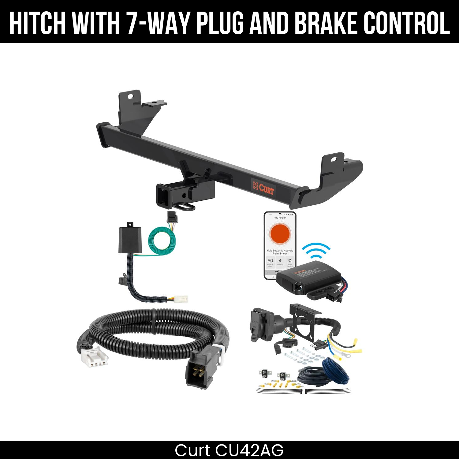 Trailer Hitch , 7-Way , Echo Under-Dash Brake Control
