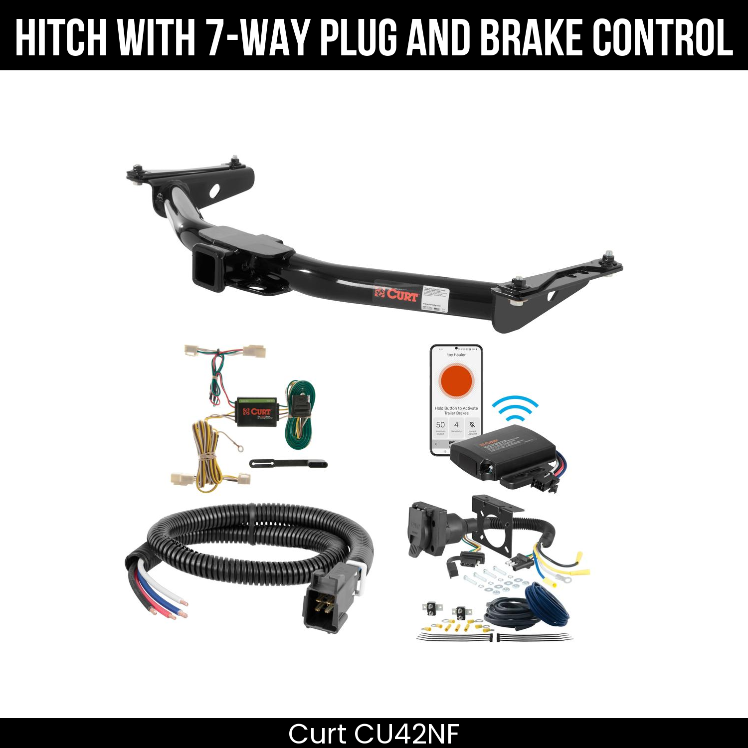 Trailer Hitch , 7-Way , Echo Under-Dash Brake Control