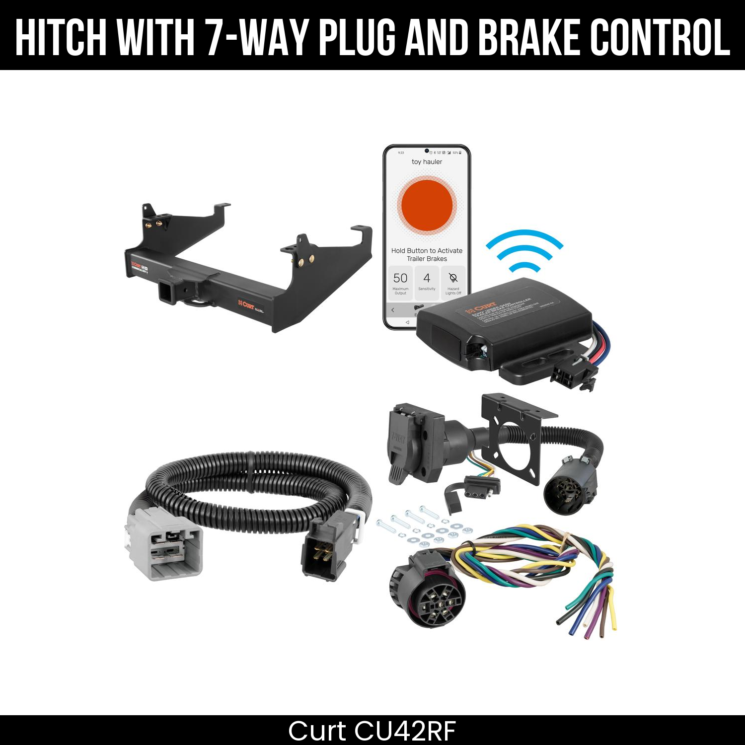 Trailer Hitch , 7-Way , Echo Under-Dash Brake Control