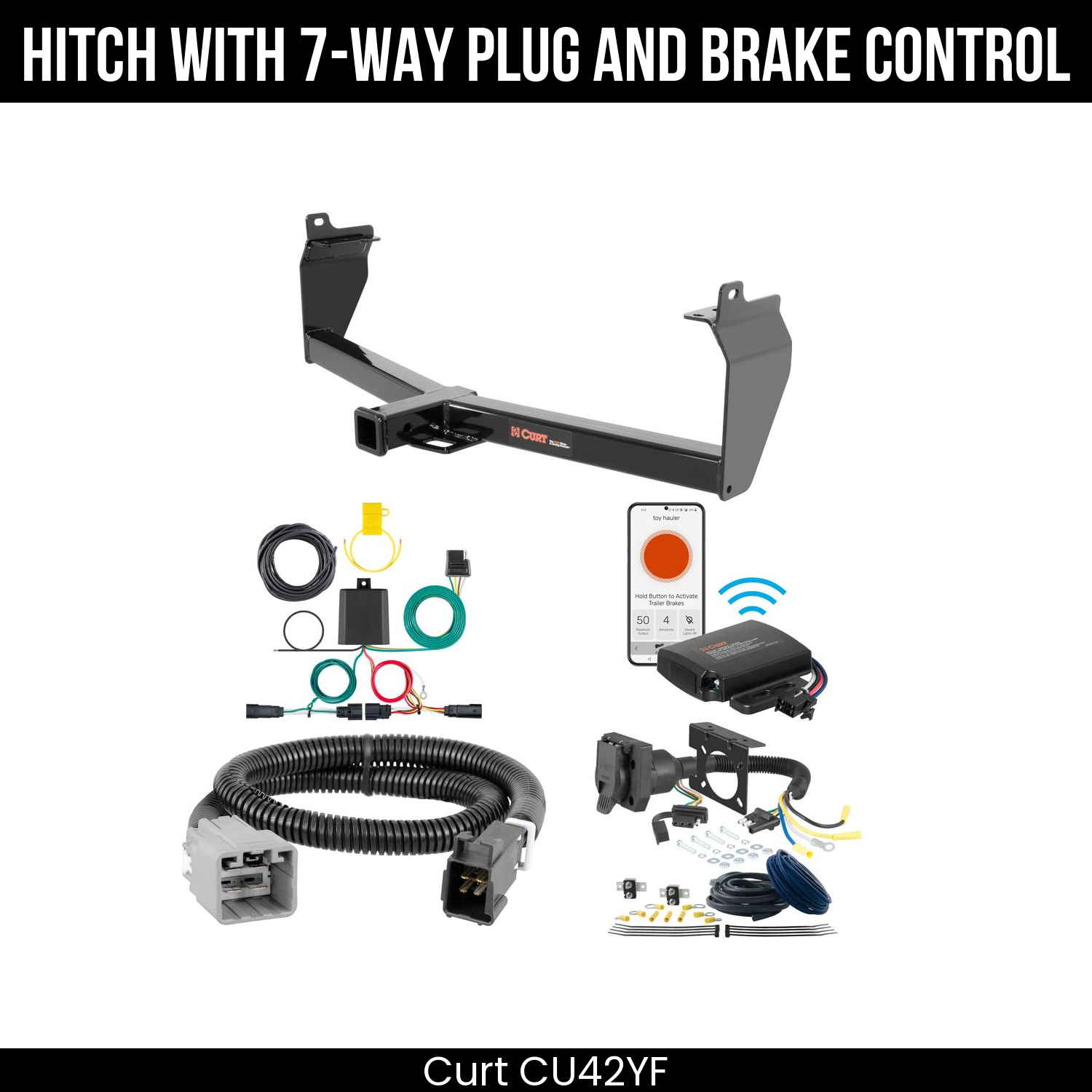 Trailer Hitch , 7-Way , Echo Under-Dash Brake Control