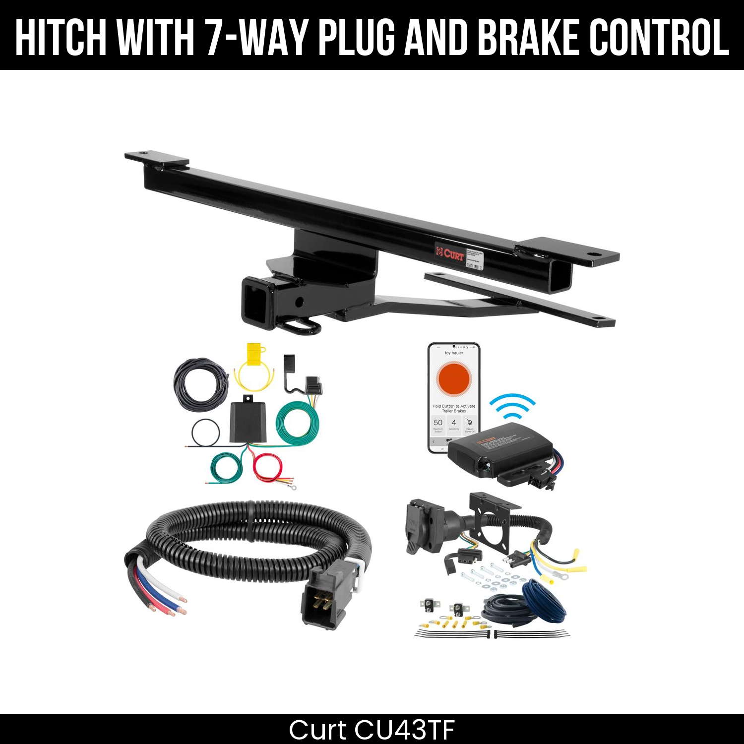 Trailer Hitch , 7-Way , Echo Under-Dash Brake Control