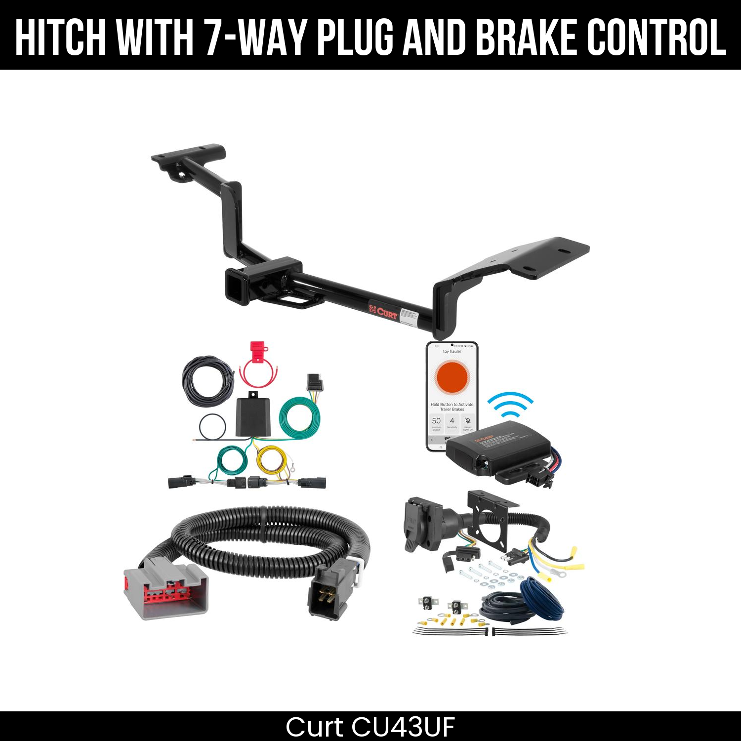 Trailer Hitch , 7-Way , Echo Under-Dash Brake Control