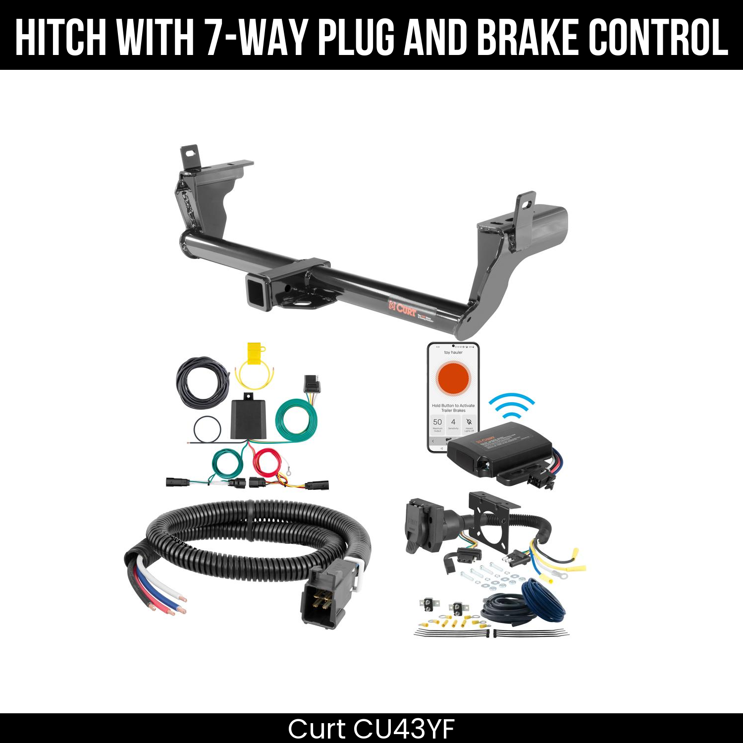 Trailer Hitch , 7-Way , Echo Under-Dash Brake Control