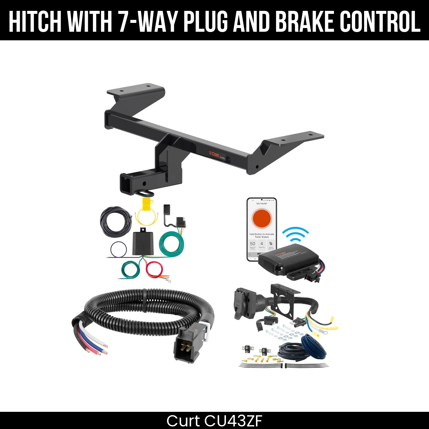 Trailer Hitch , 7-Way , Echo Under-Dash Brake Control