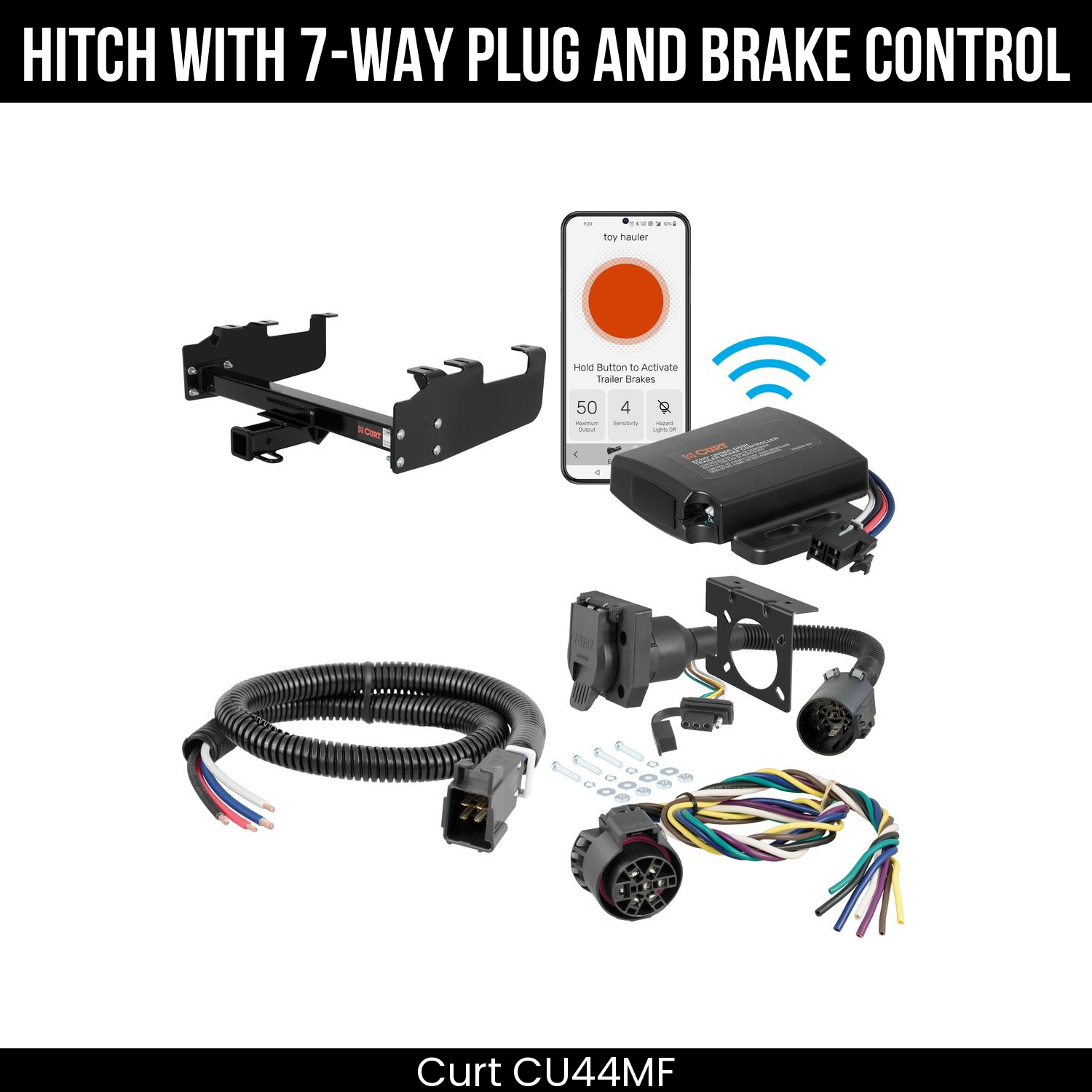 Trailer Hitch , 7-Way , Echo Under-Dash Brake Control