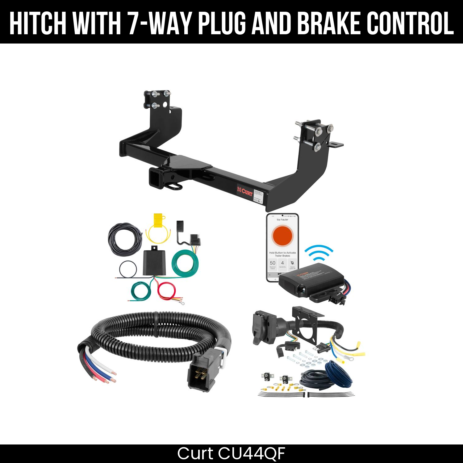 Trailer Hitch , 7-Way , Echo Under-Dash Brake Control