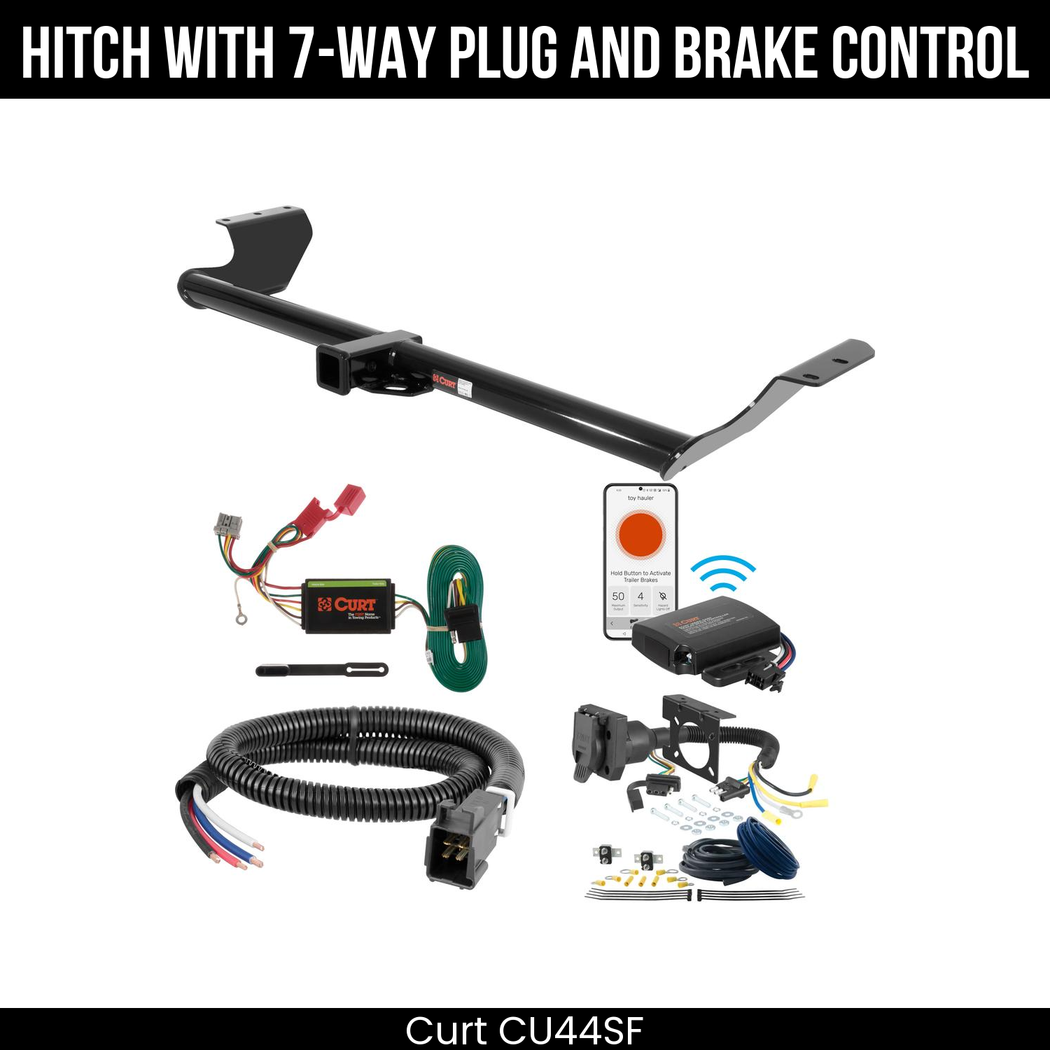 Trailer Hitch , 7-Way , Echo Under-Dash Brake Control