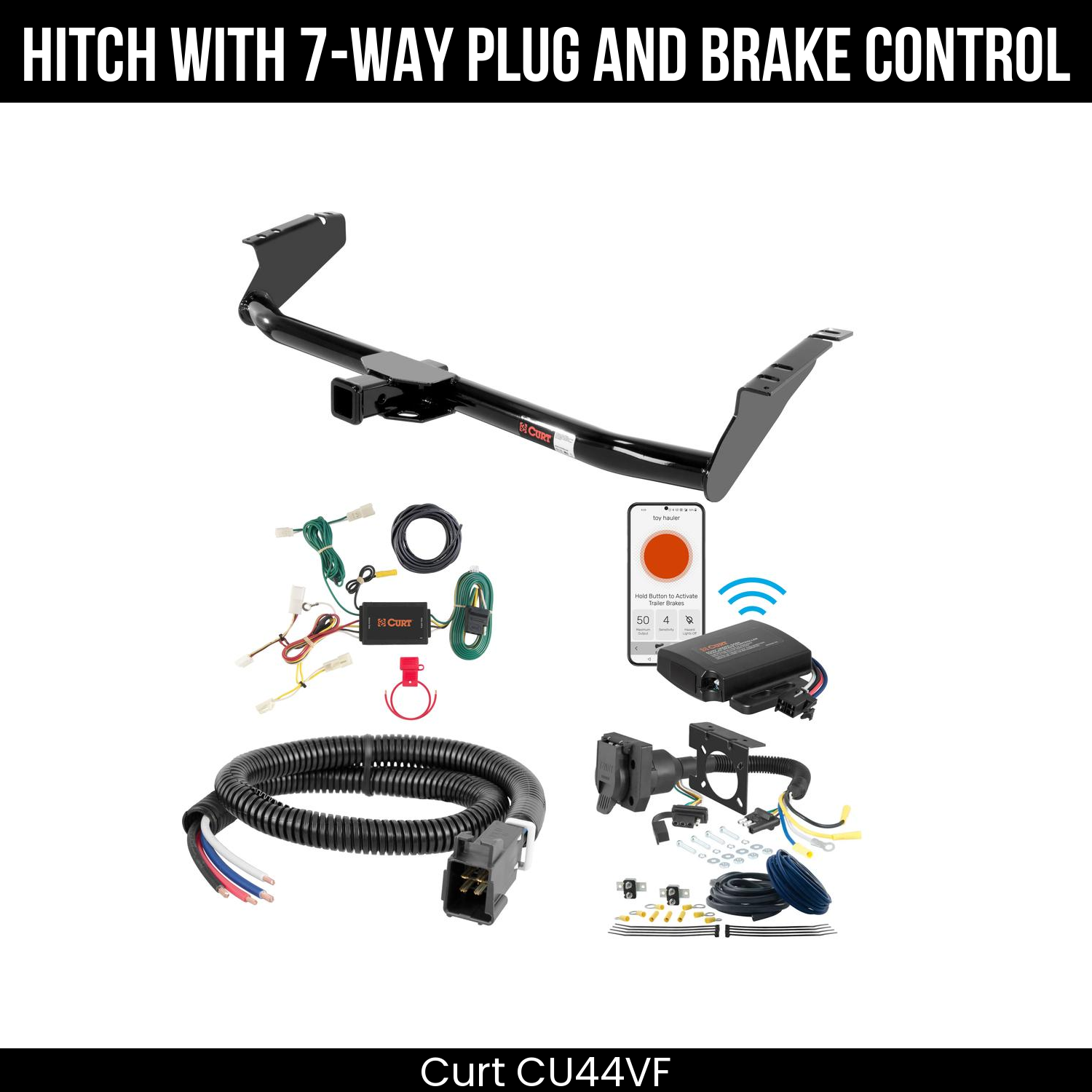 Trailer Hitch , 7-Way , Echo Under-Dash Brake Control