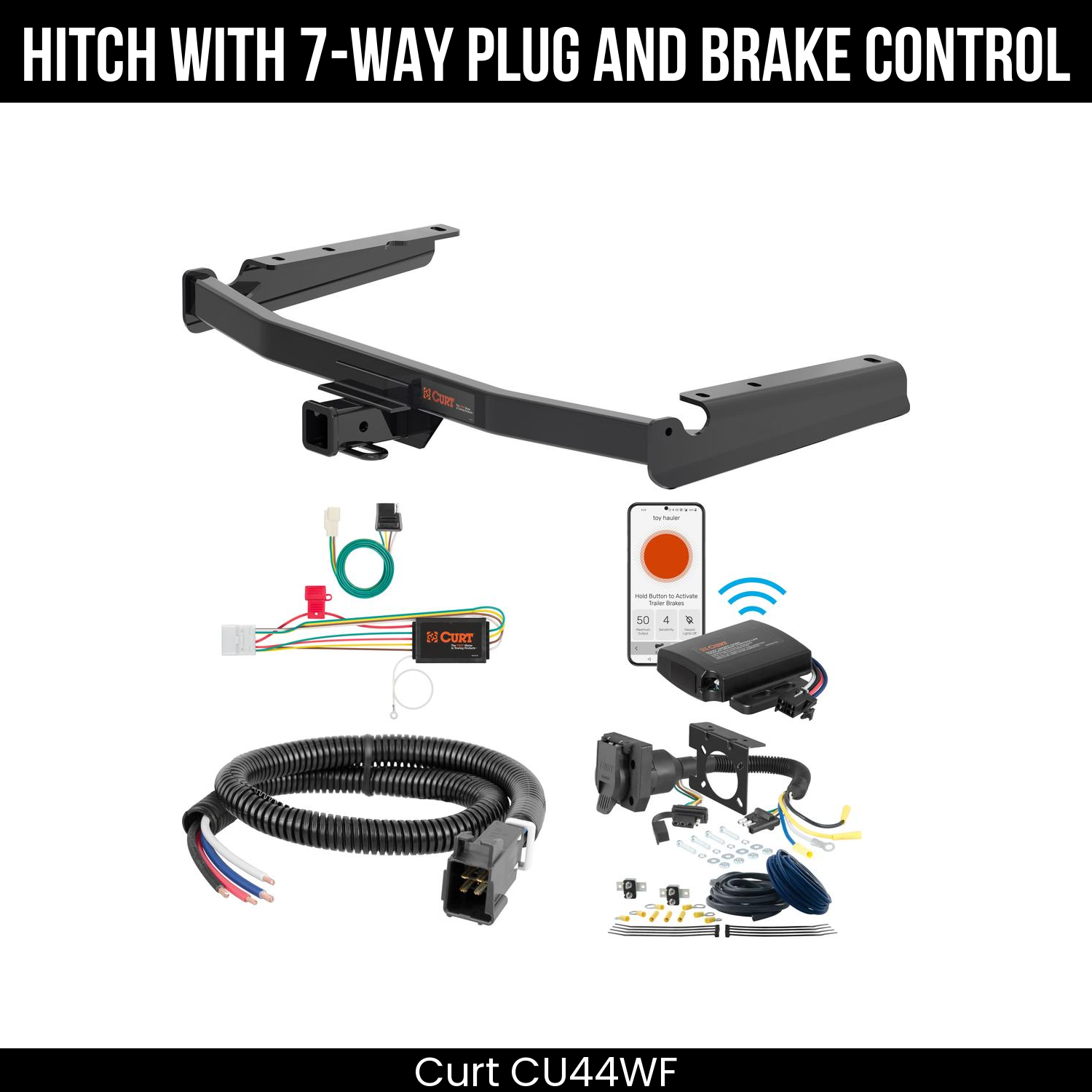Trailer Hitch , 7-Way , Echo Under-Dash Brake Control