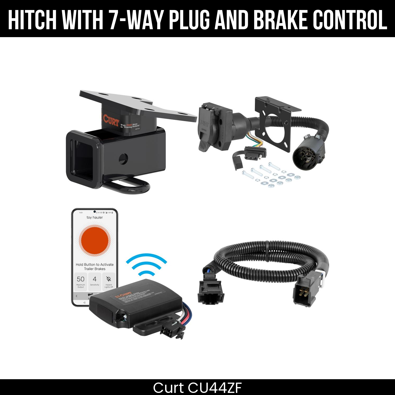Trailer Hitch , 7-Way , Echo Under-Dash Brake Control