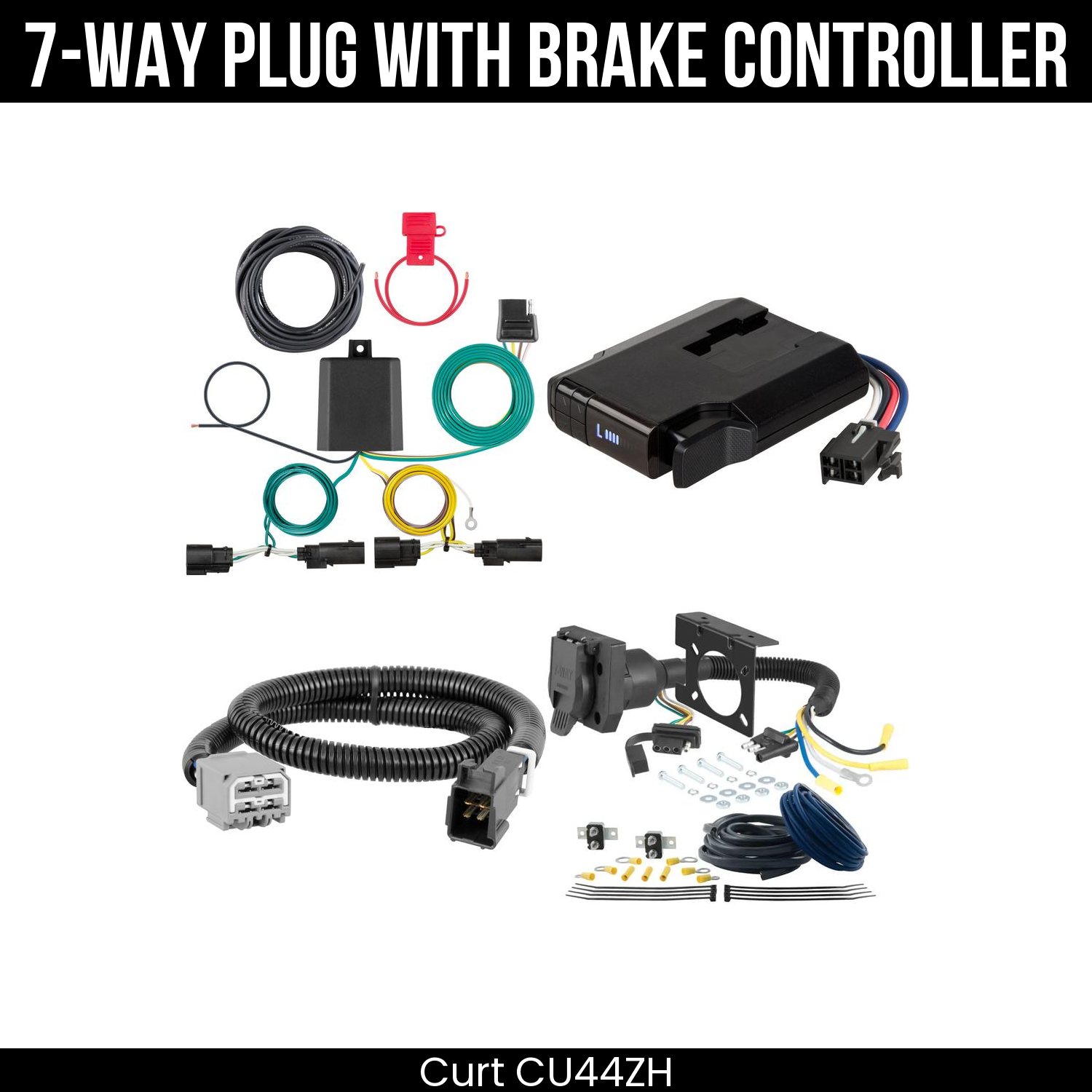 Trailer Wiring 7-Way Plug w/ Bracket , Venturer Brake Control