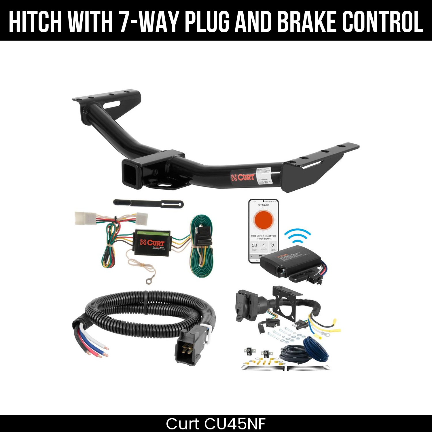 Trailer Hitch , 7-Way , Echo Under-Dash Brake Control