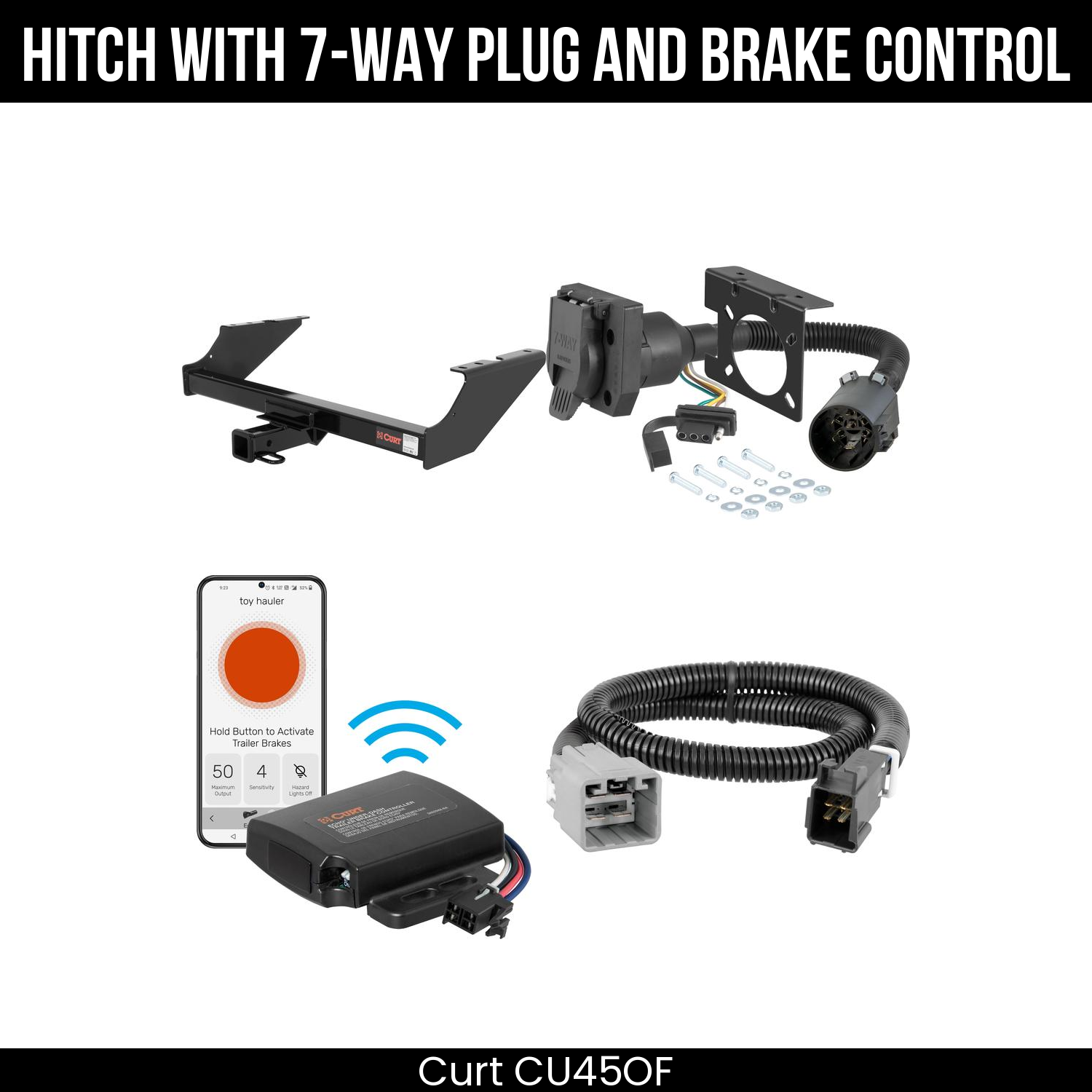 Trailer Hitch , 7-Way , Echo Under-Dash Brake Control