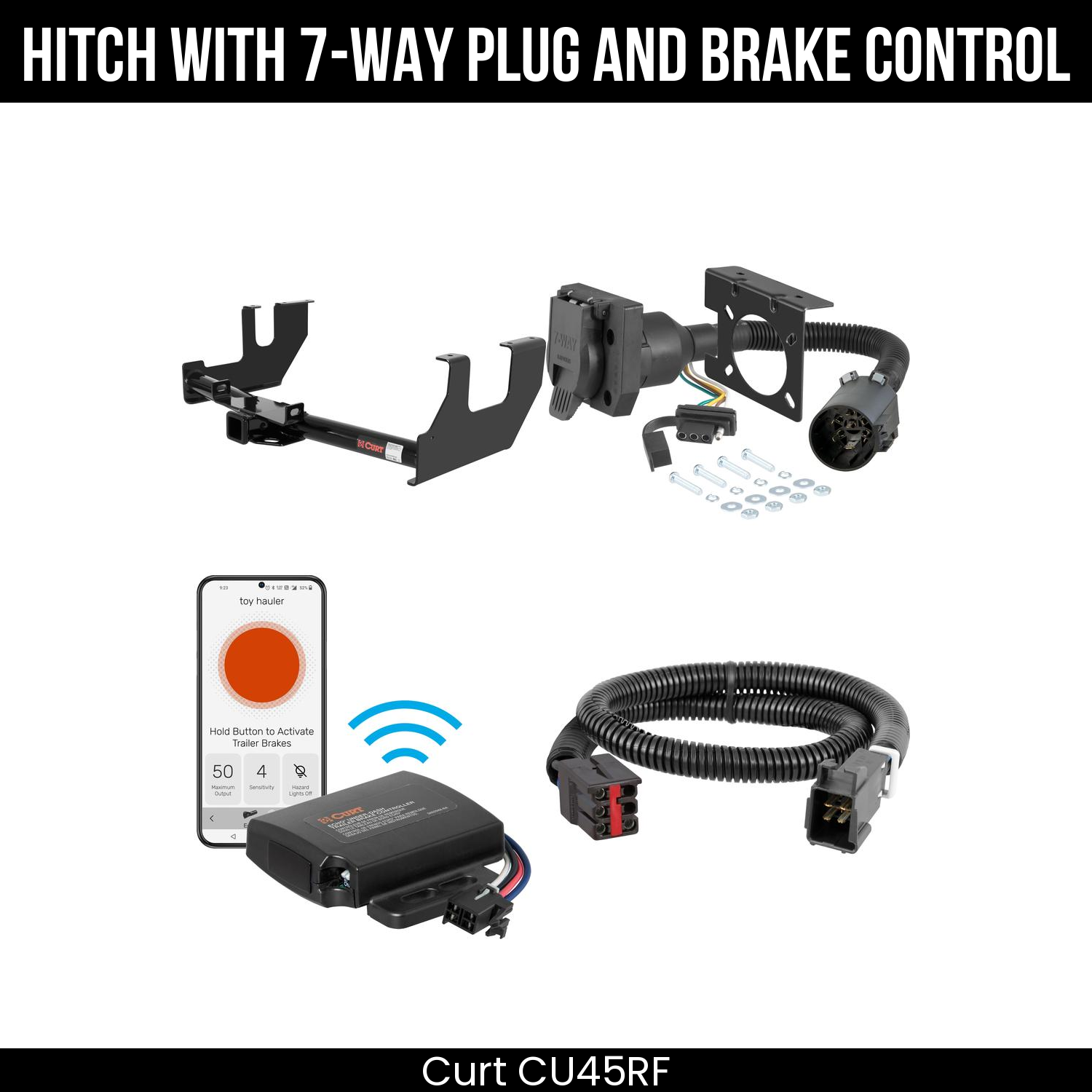Trailer Hitch , 7-Way , Echo Under-Dash Brake Control