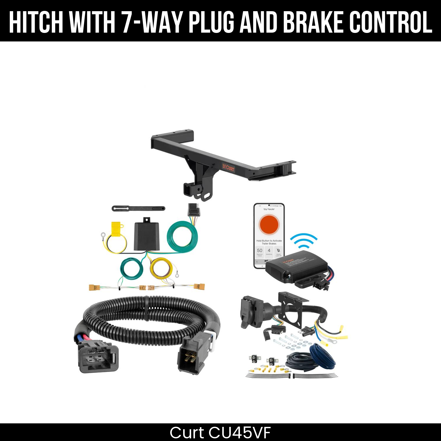 Trailer Hitch , 7-Way , Echo Under-Dash Brake Control