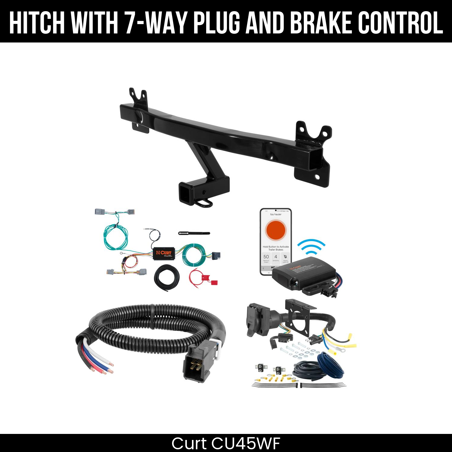 Trailer Hitch , 7-Way , Echo Under-Dash Brake Control