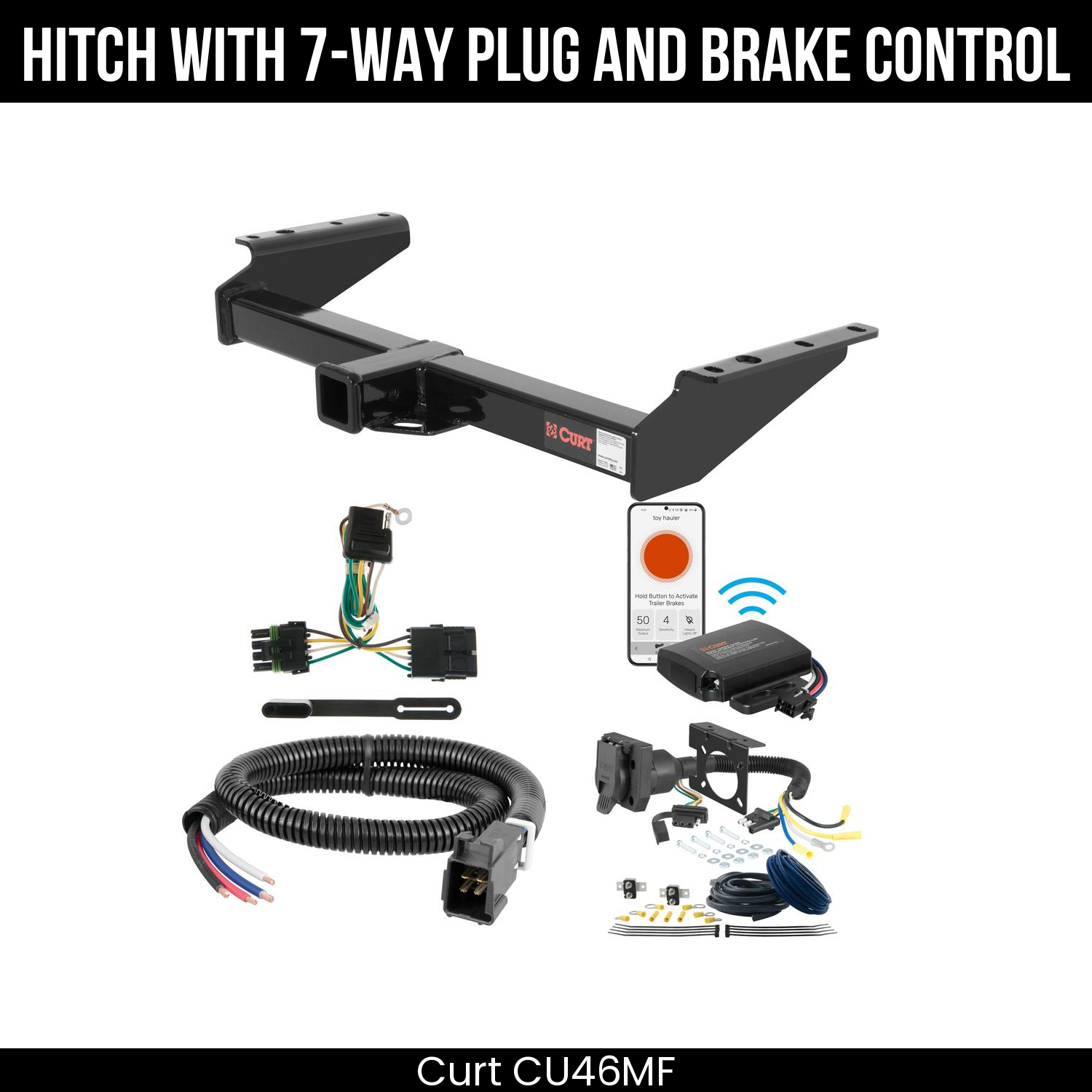 Trailer Hitch , 7-Way , Echo Under-Dash Brake Control