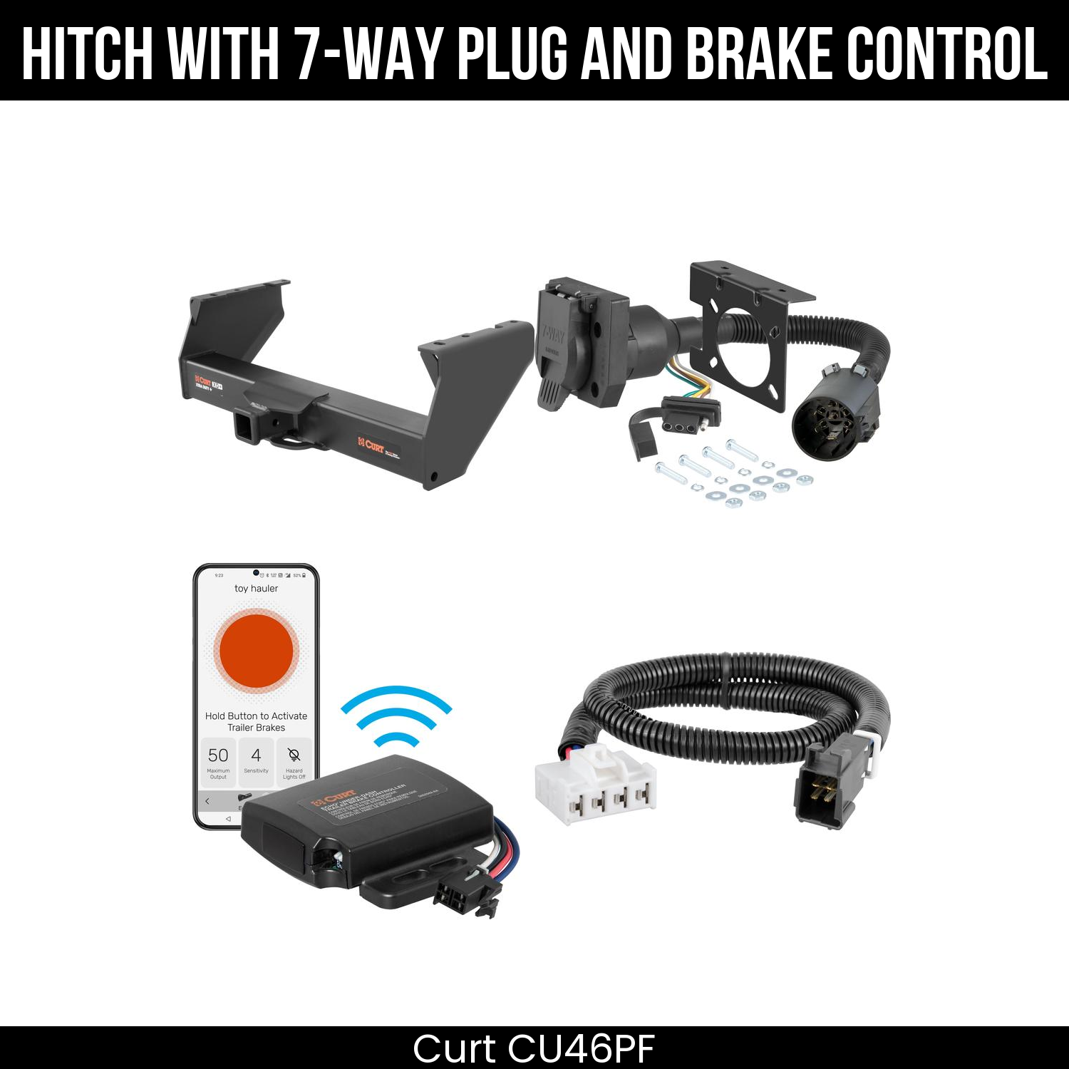 Trailer Hitch , 7-Way , Echo Under-Dash Brake Control