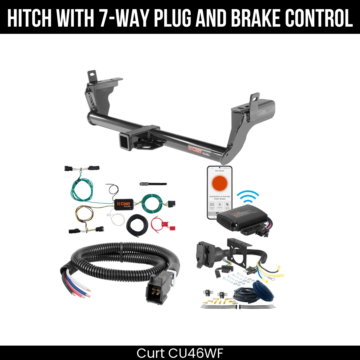 Trailer Hitch , 7-Way , Echo Under-Dash Brake Control