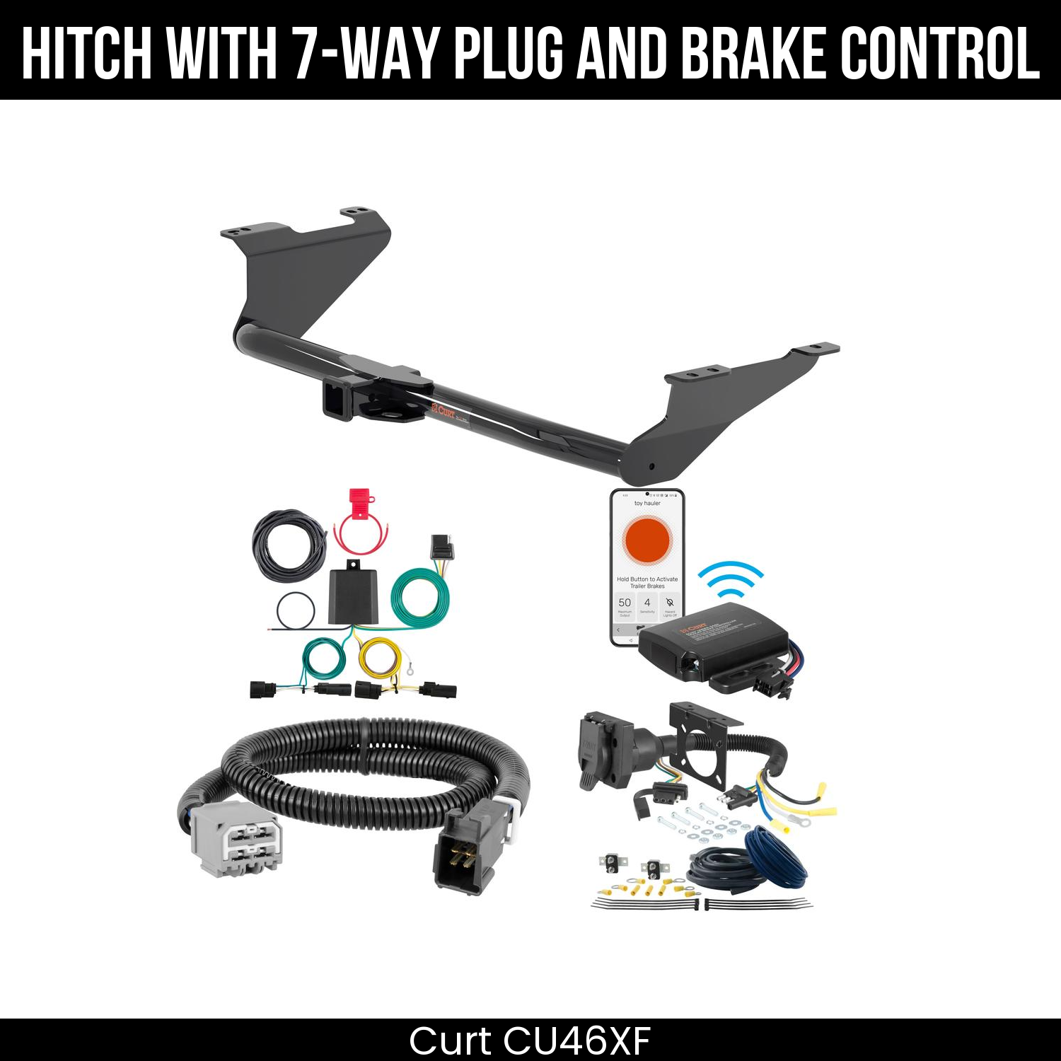 Trailer Hitch , 7-Way , Echo Under-Dash Brake Control