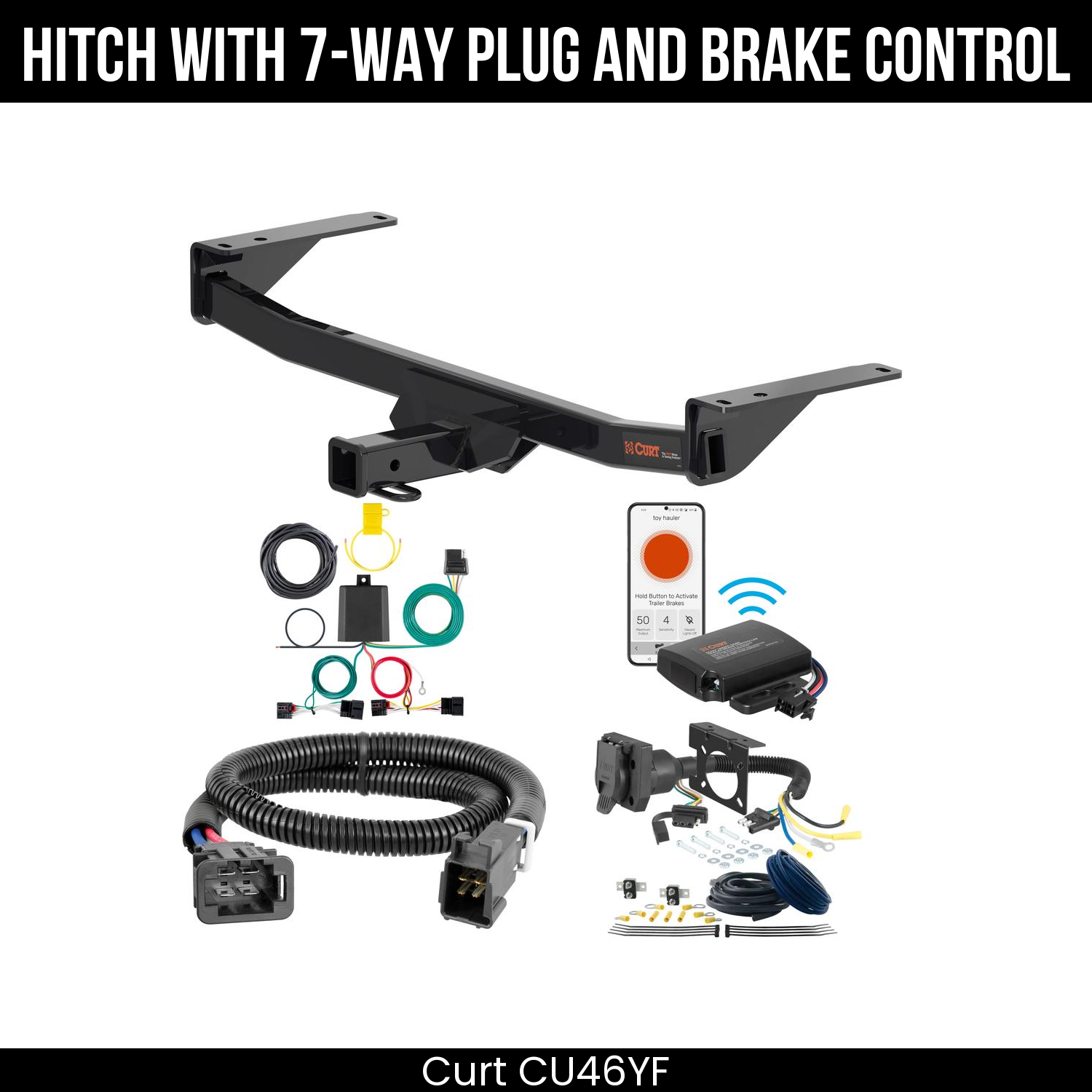 Trailer Hitch , 7-Way , Echo Under-Dash Brake Control