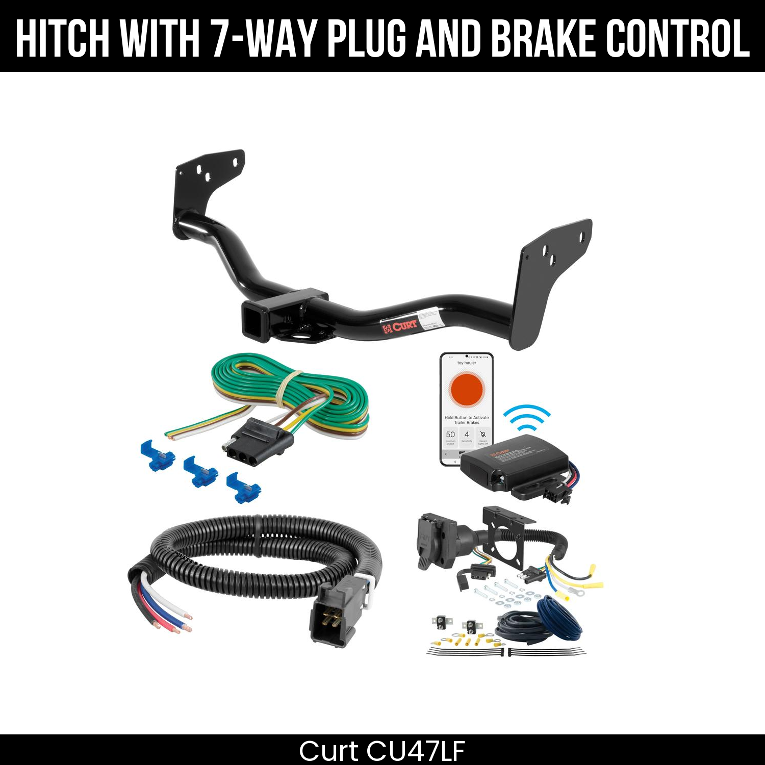 Trailer Hitch , 7-Way , Echo Under-Dash Brake Control