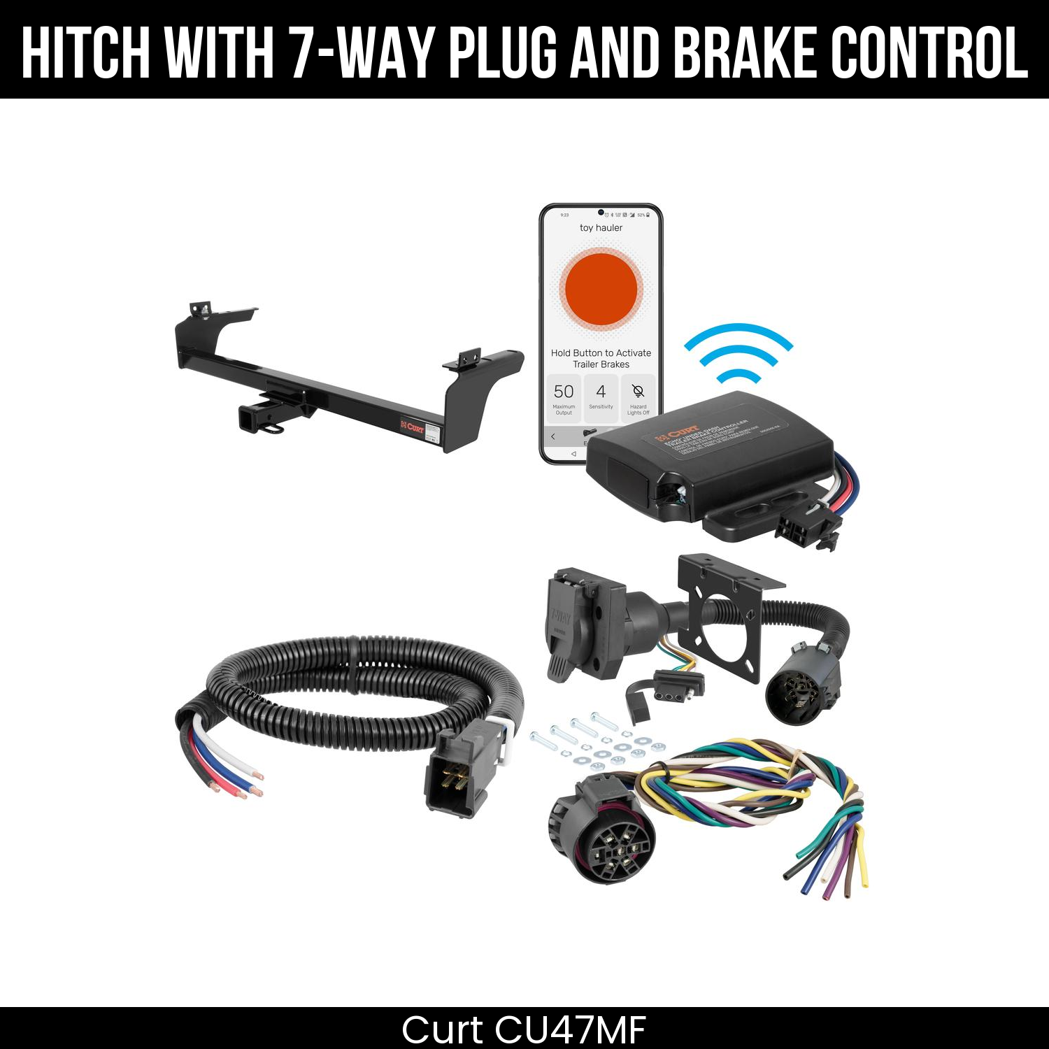 Trailer Hitch , 7-Way , Echo Under-Dash Brake Control