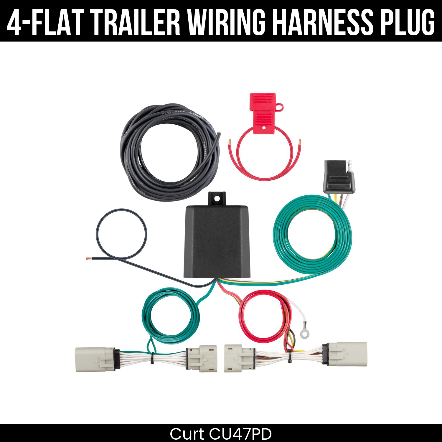 Trailer Wiring 4-Flat Plug Only